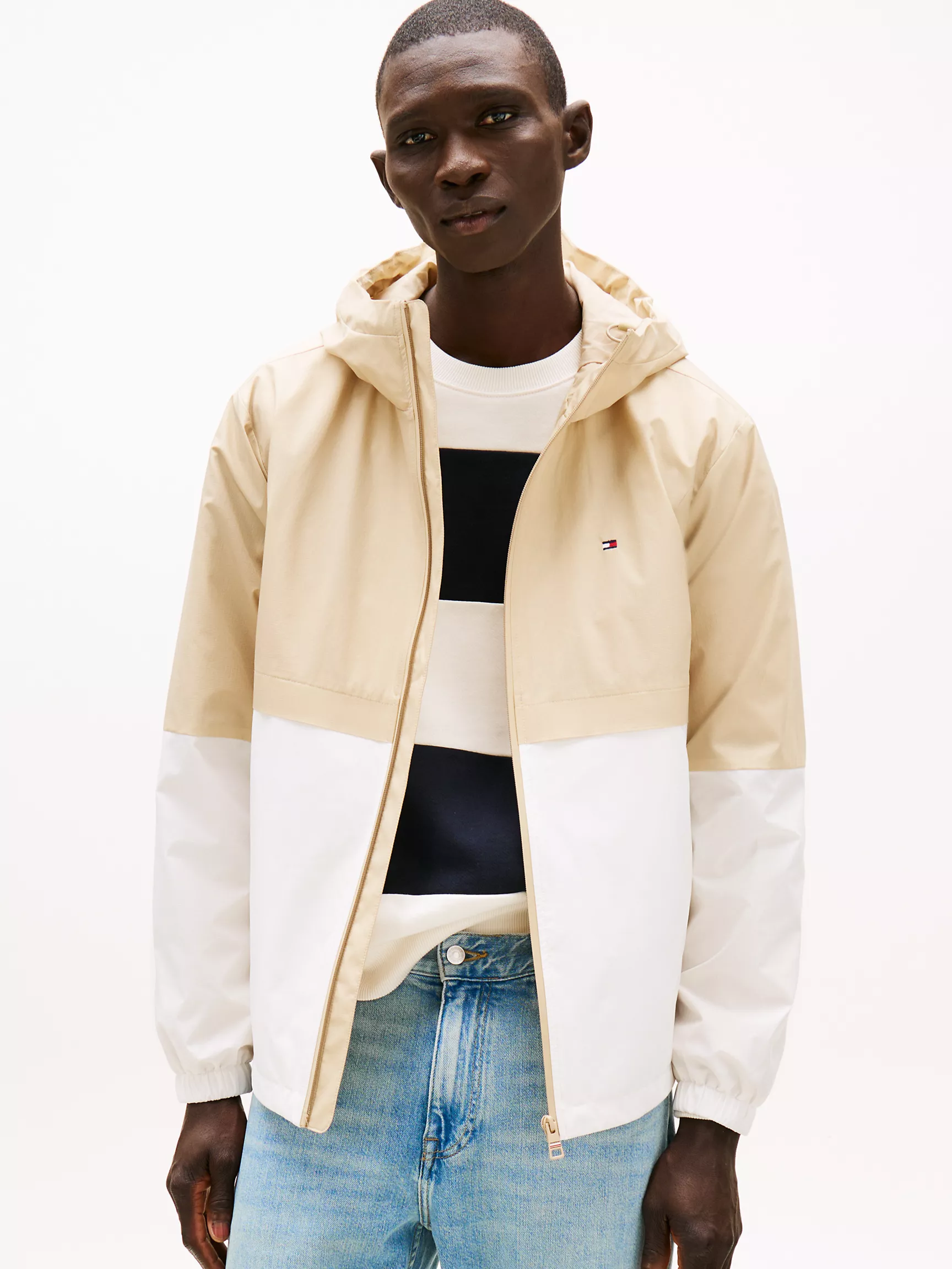 Мужская куртка Tommy Hilfiger, Куртка-колорблок из рипстопа с капюшоном