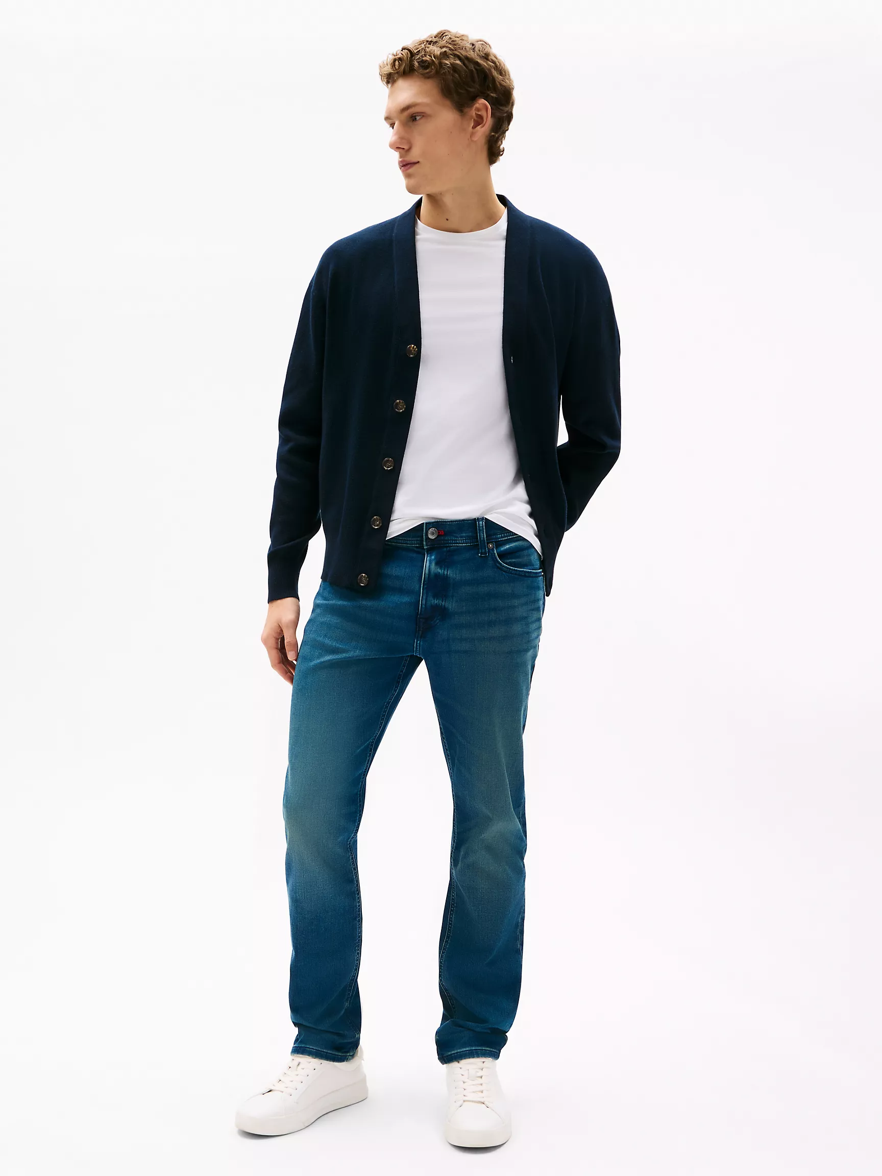 Мужские джинсы Tommy Hilfiger, Джинсы темной стирки приталенного кроя