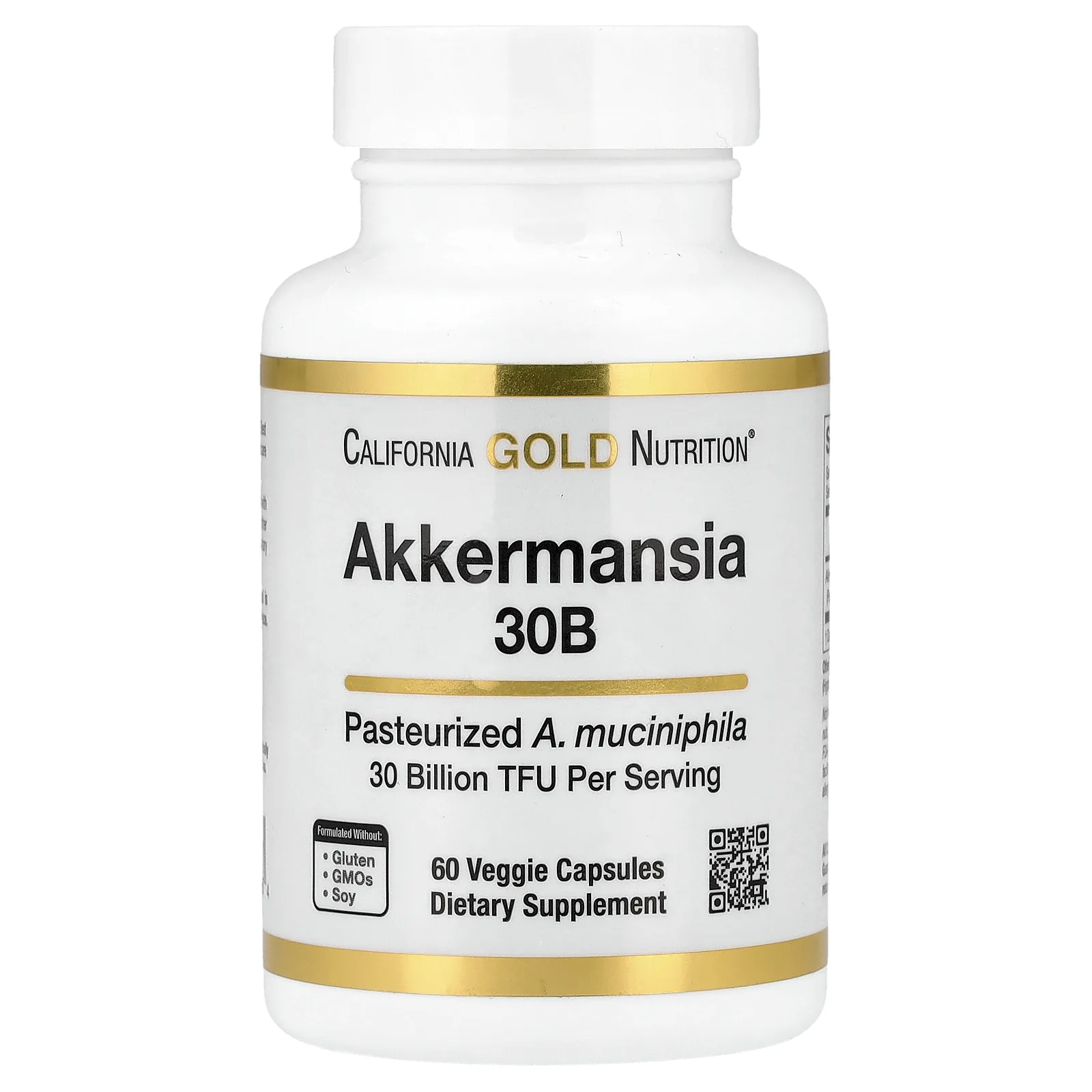 California Gold Nutrition, Akkermansia 30B, аккермансия, 60 вегетарианских капсул