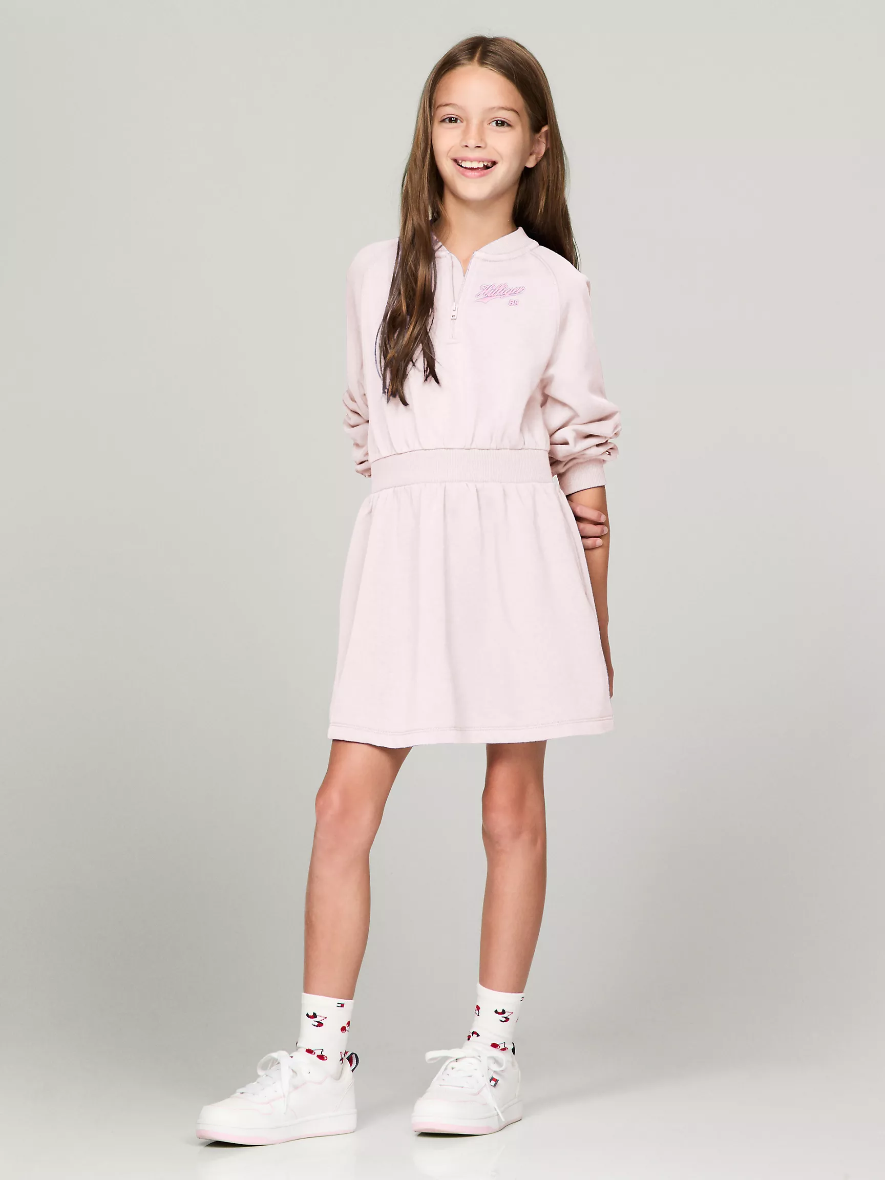 Платье для девочек Tommy Hilfiger, Детское платье с регланом и спортивным логотипом Script
