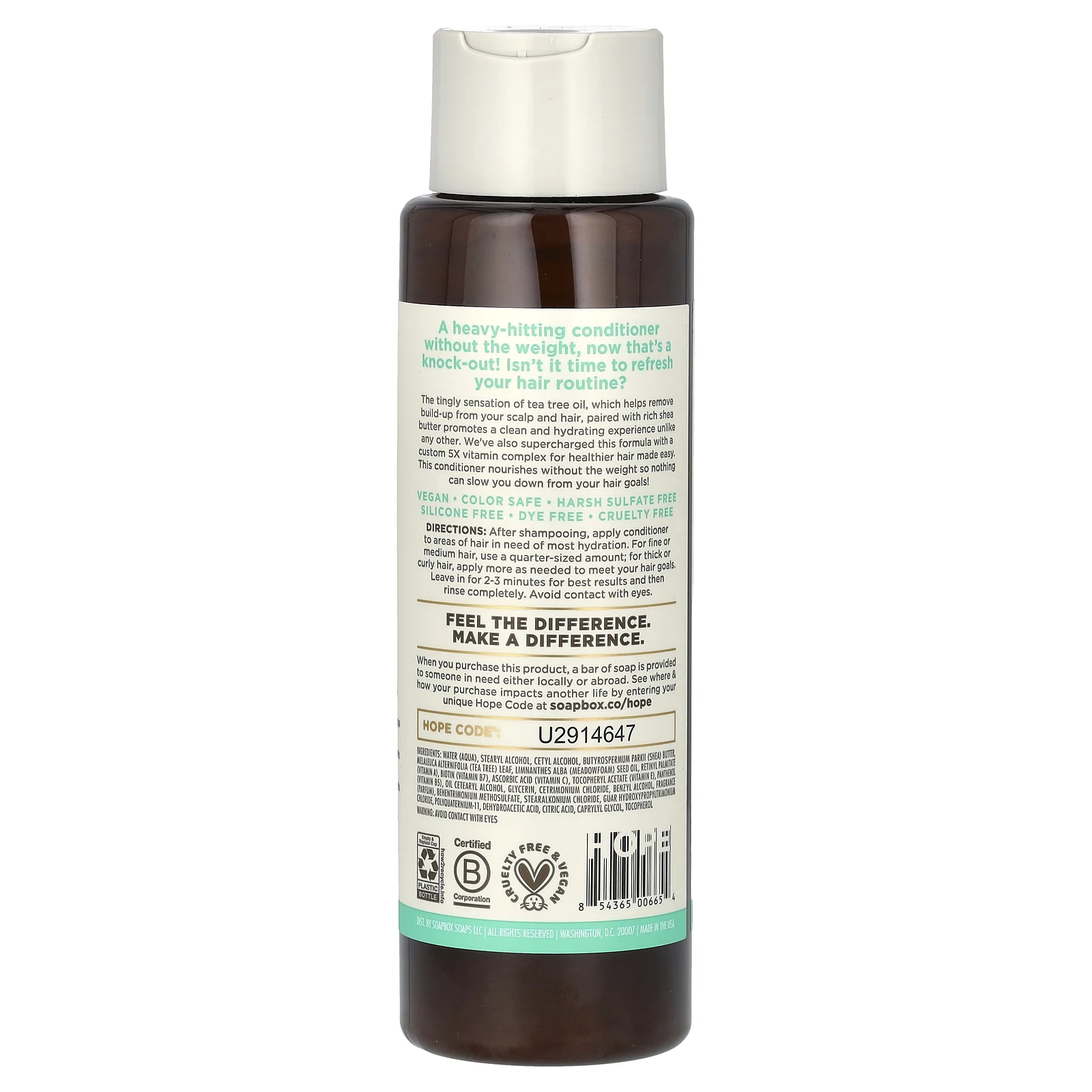 Soapbox, Кондиционер с чайным деревом, очищение и очищение, 473 мл (16 жидк. Унций)