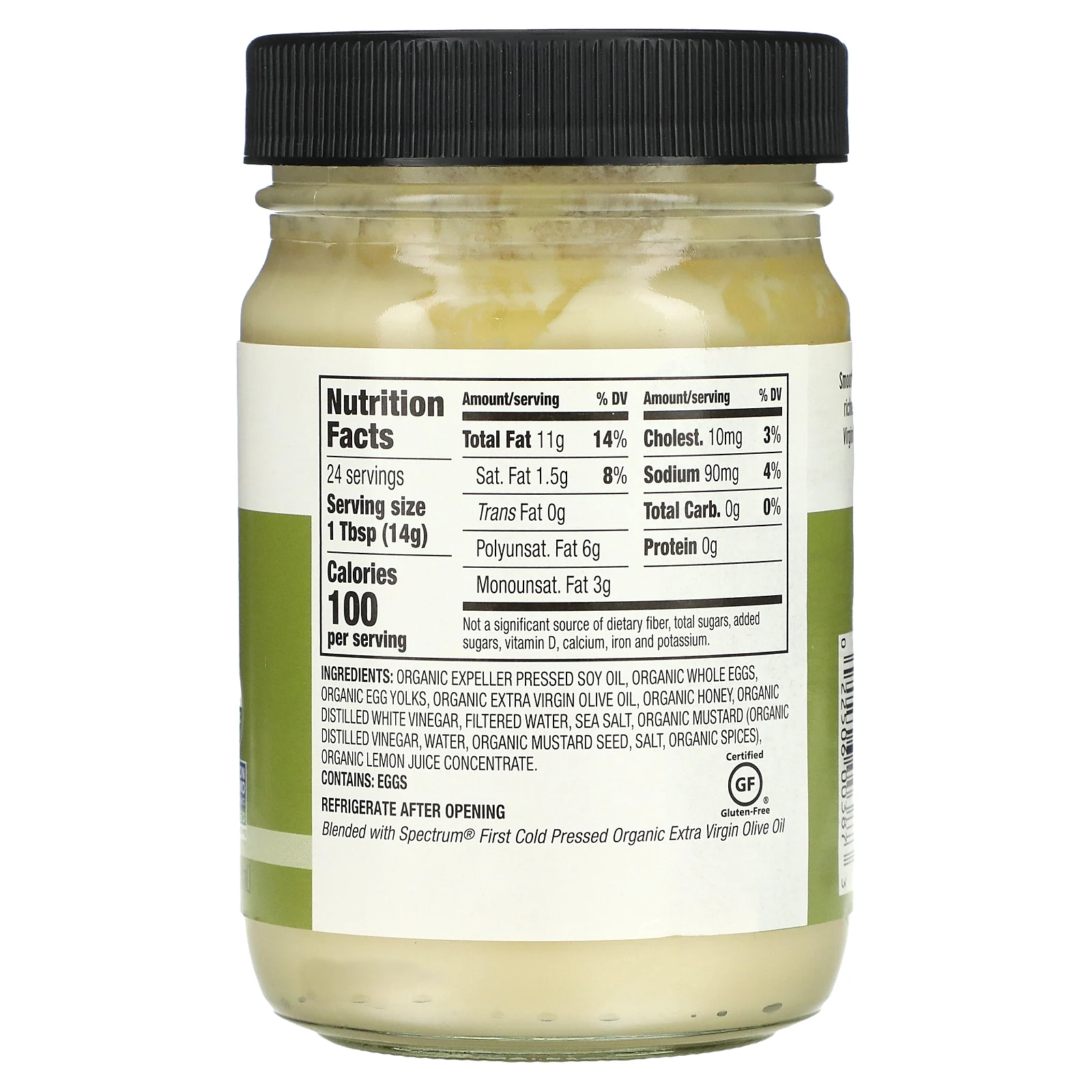 Spectrum Culinary, Органический майонез с оливковым маслом, 12 жидких унций (354 мл)