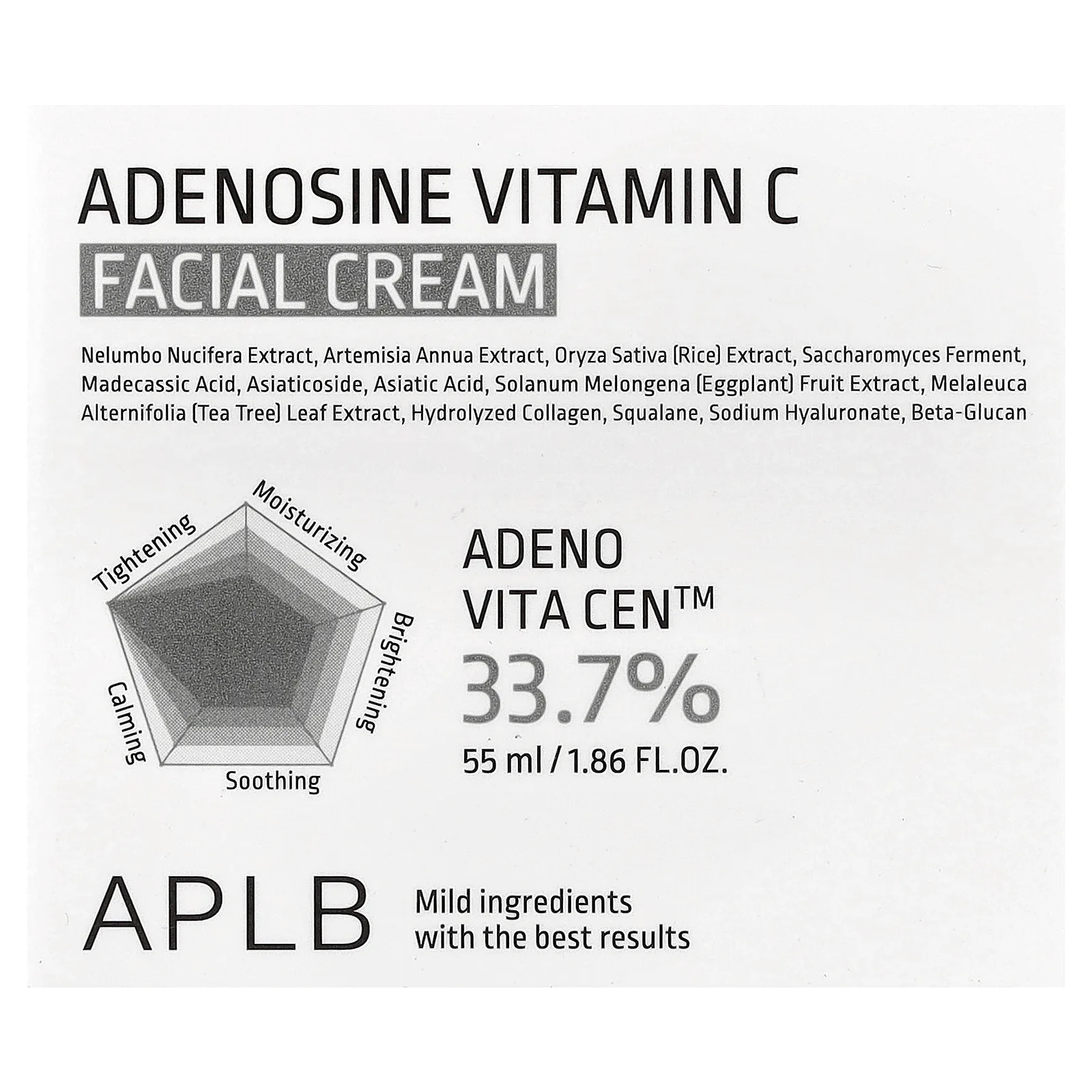 APLB, Крем для лица с аденозином и витамином C, 55 мл (1,86 жидк. Унции)