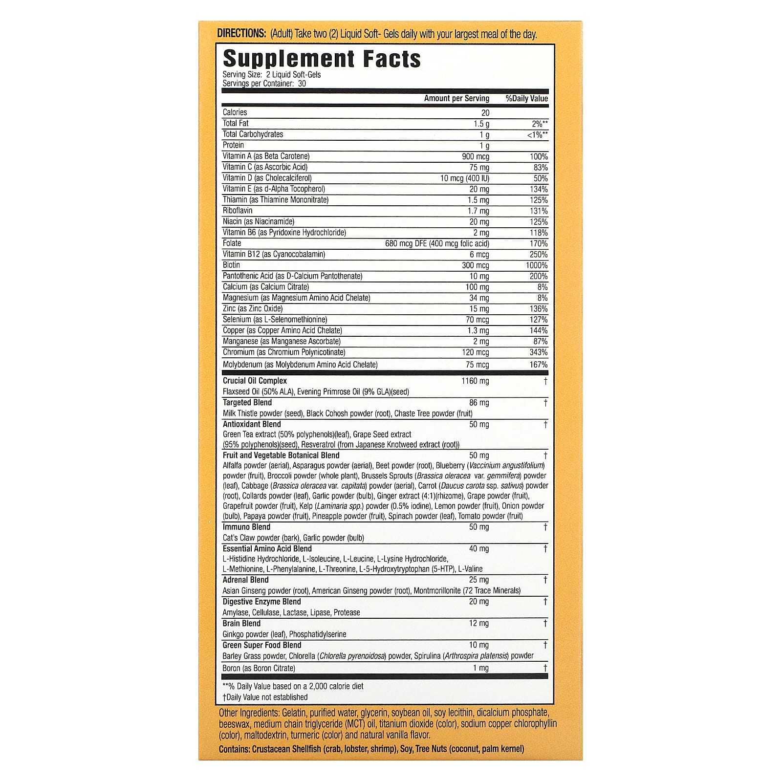 Nature's Secret, 73 Nutrient Soft-Gel Multi, мультивитамины для женщин с маслами омега-3, 60 желатиновых капсул