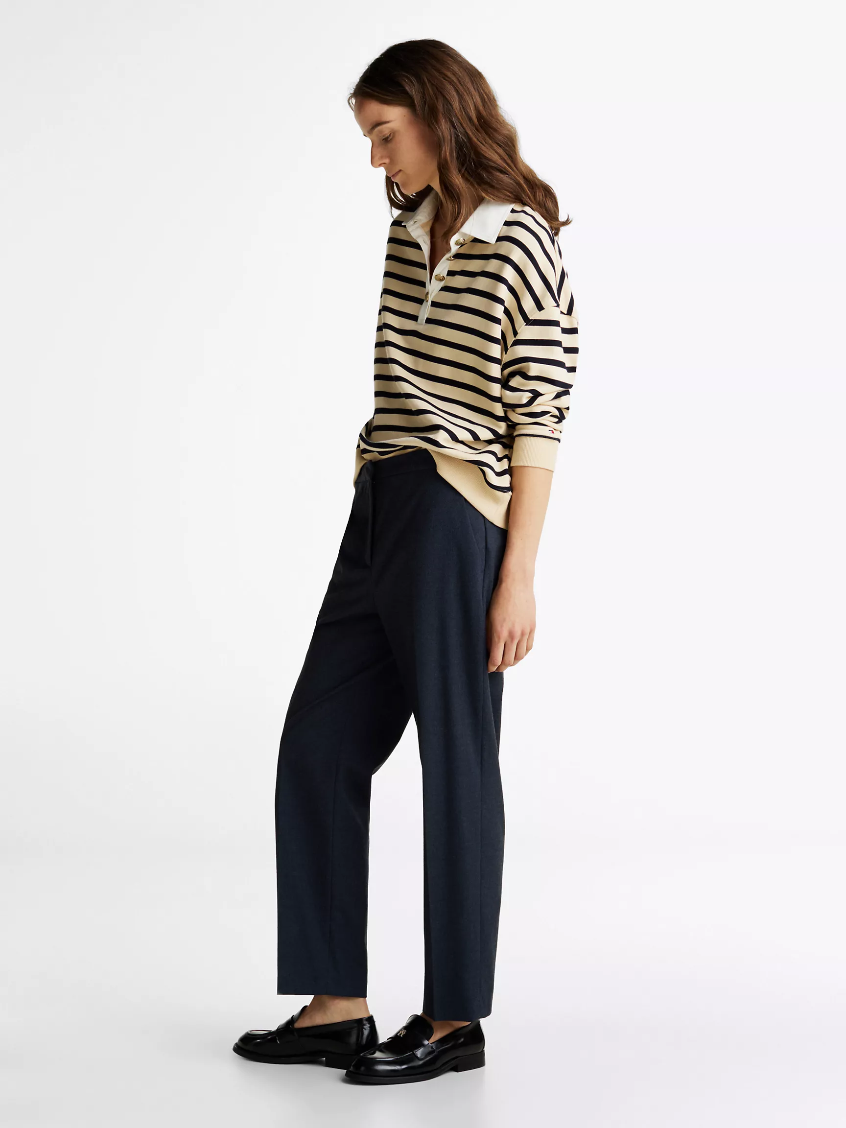 Женские брюки Tommy Hilfiger, Фланелевые брюки приталенного кроя прямого силуэта