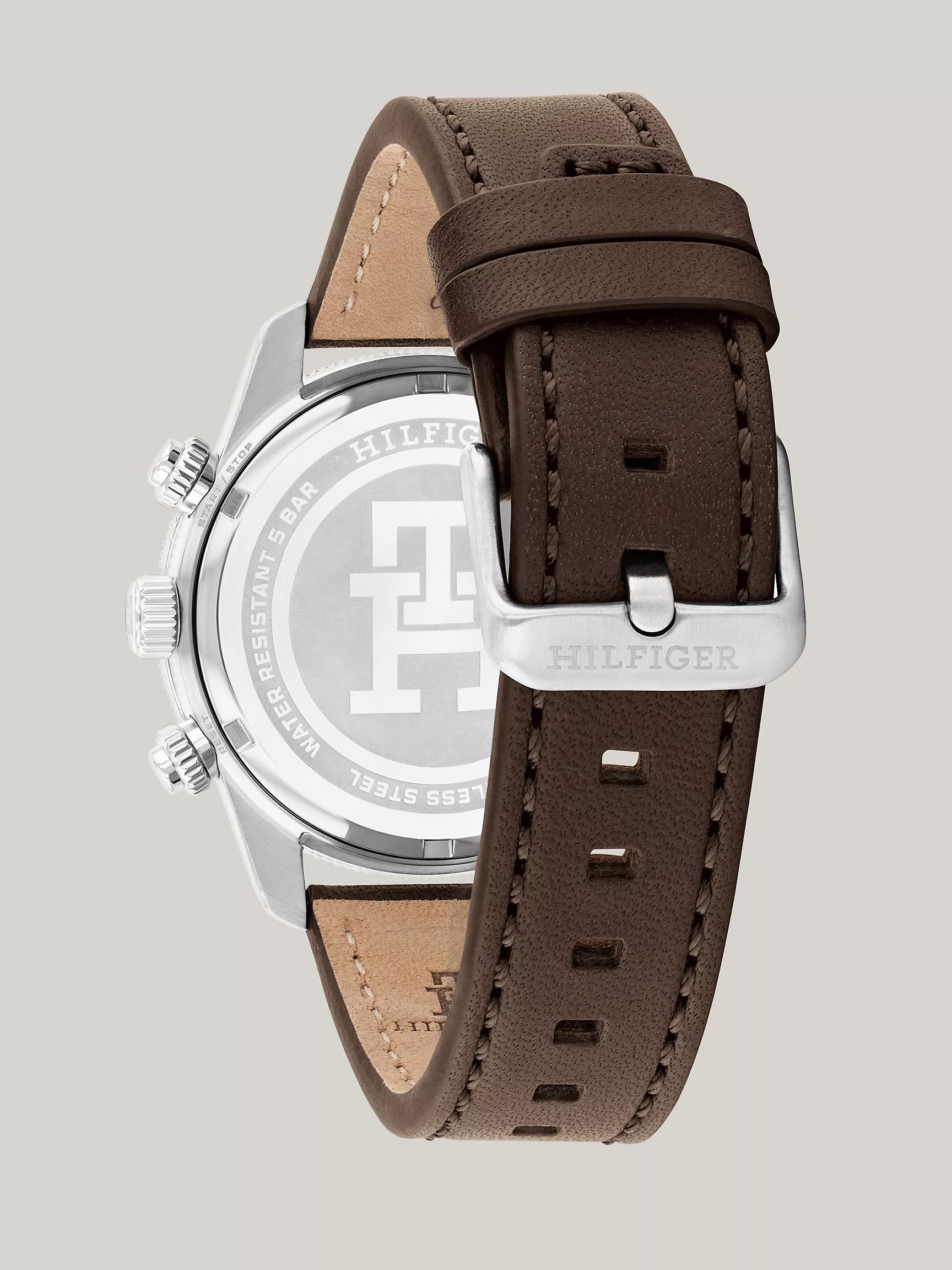 Мужские часы Tommy Hilfiger, Хронограф 41 мм TH85 с коричневым кожаным ремешком
