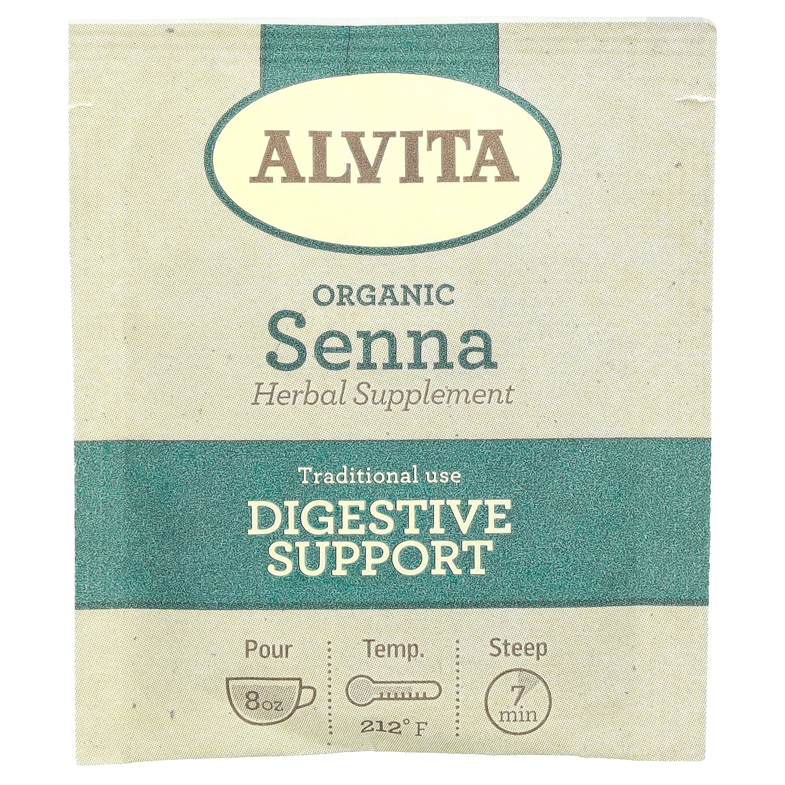 Alvita Teas, органический растительный чай из сенны, без кофеина, 16 индивидуально упакованных чайных пакетиков, 30,4 г (1,07 унции)