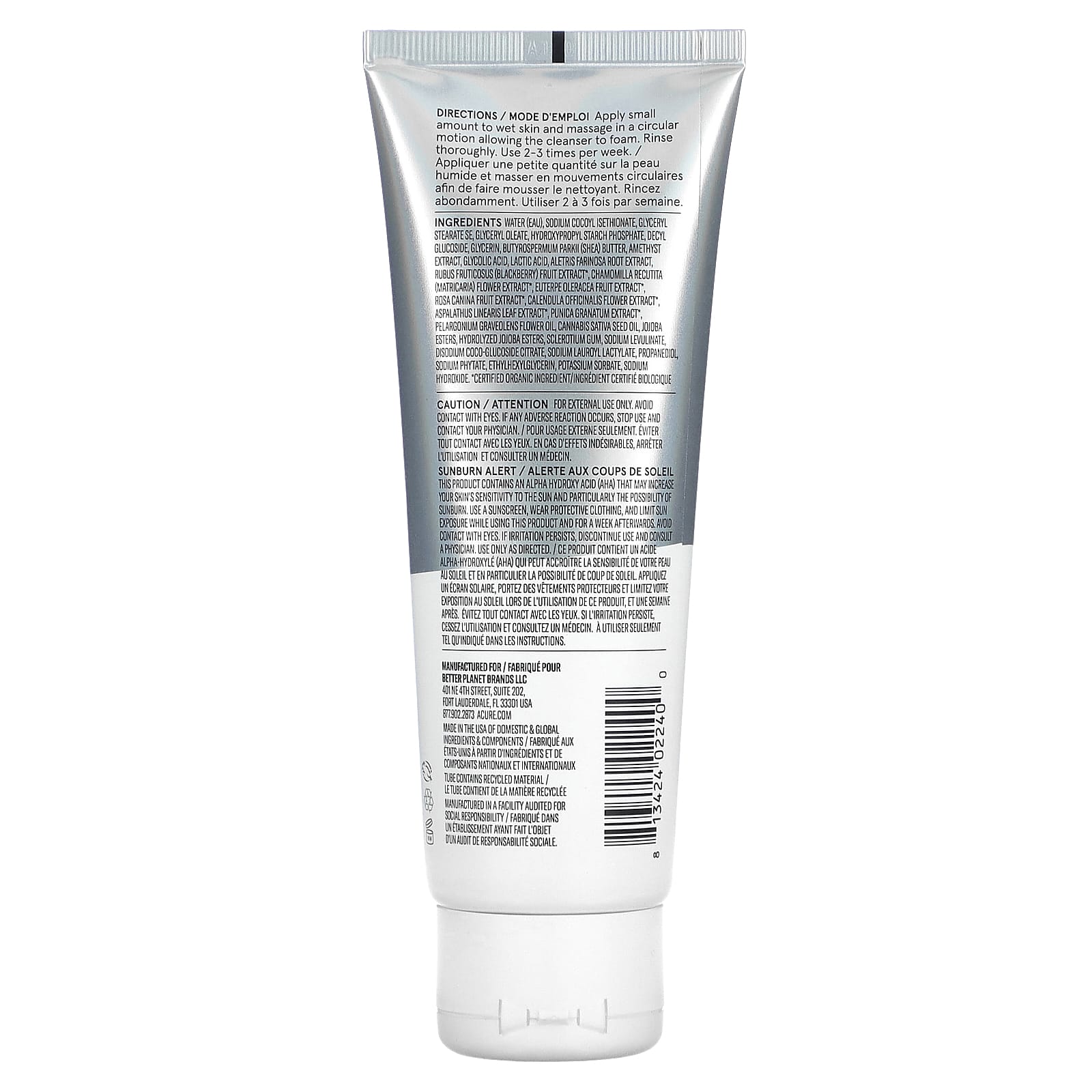 ACURE, Resurfacing, гликолевая кислота и очищающее средство для корней единорога, 118 мл (4 жидк. Унции)