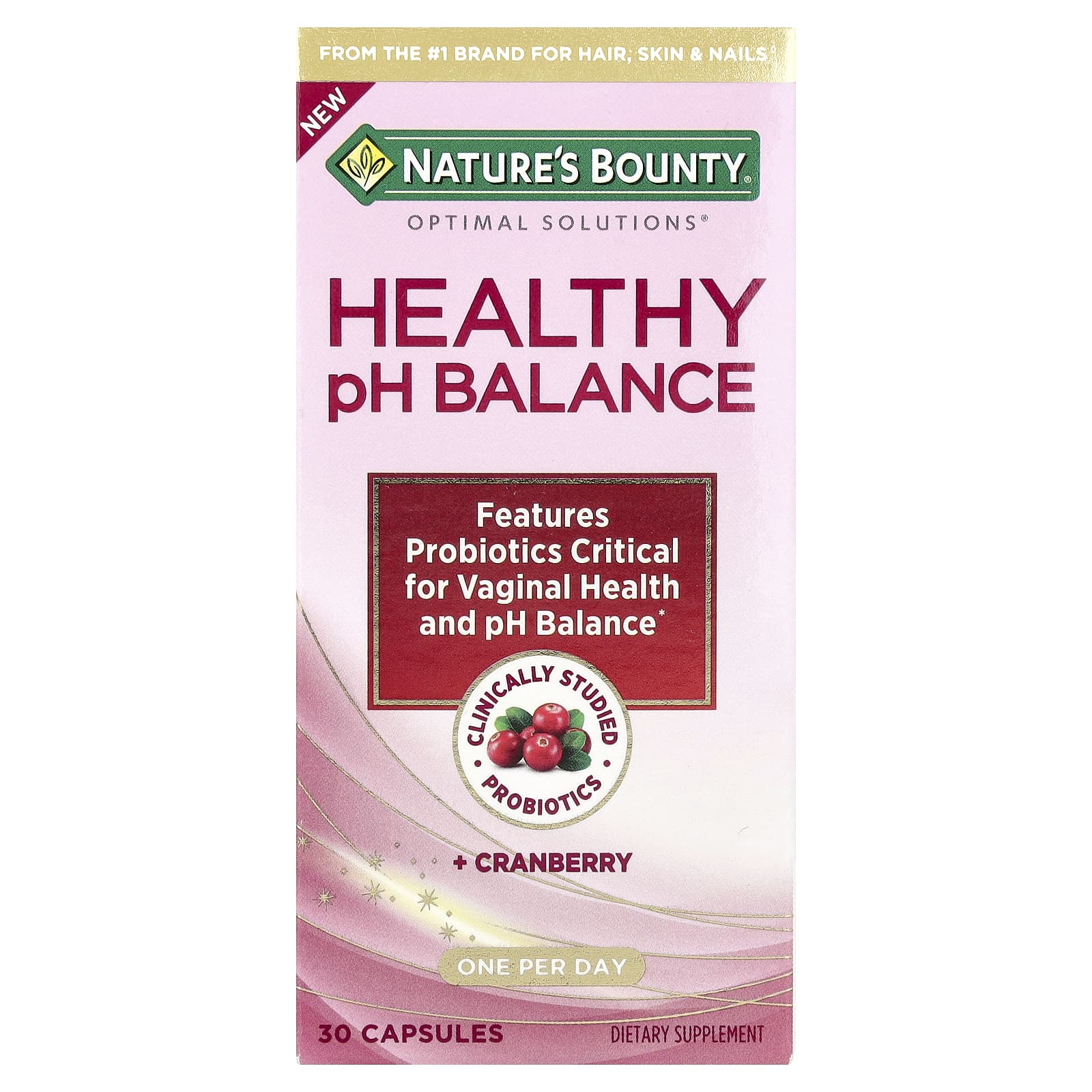 Nature's Bounty, Healthy PH Balance + Cranberry`` 30 капсул