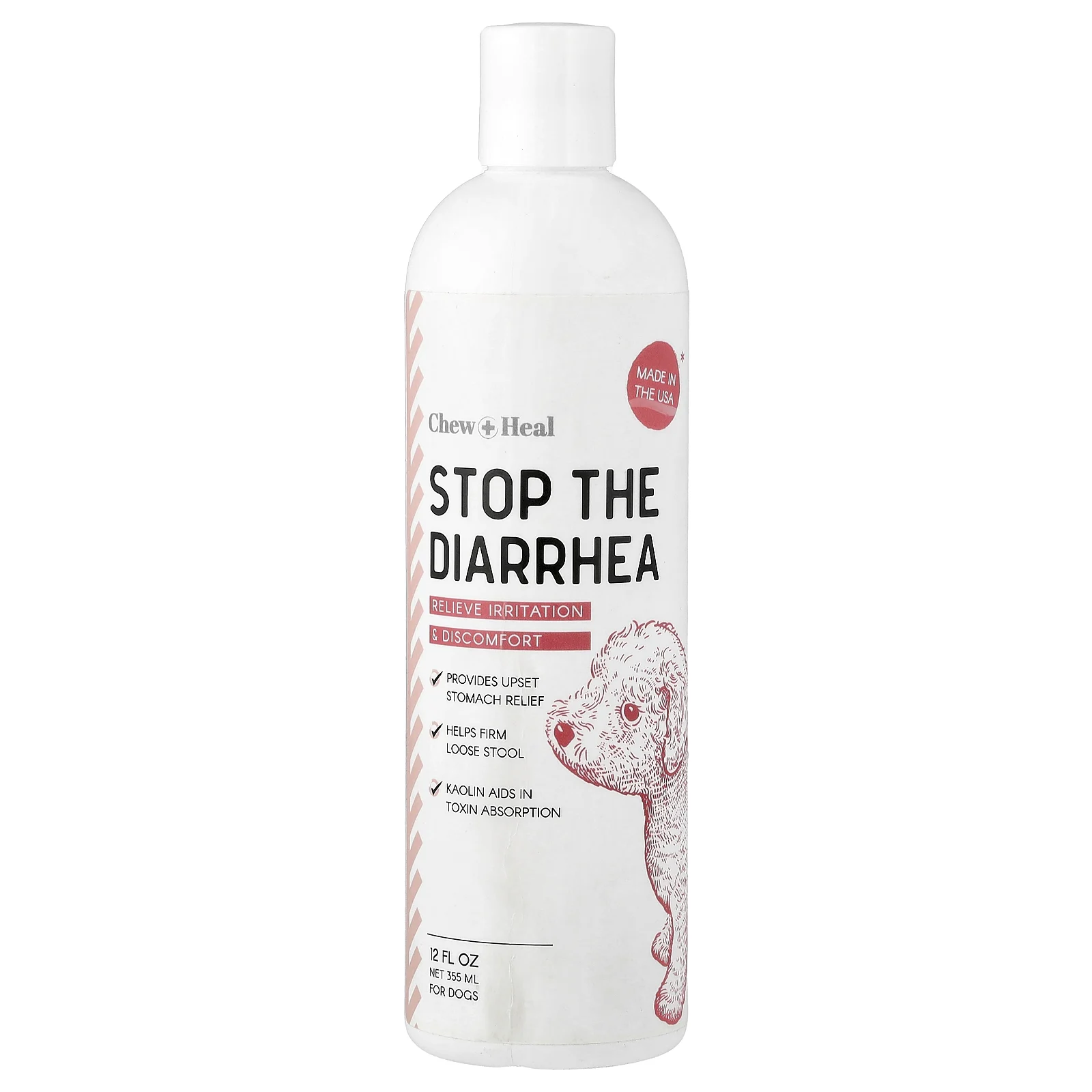 Chew + Heal, остановить диарею, для собак, 355 мл (12 жидк. унций)