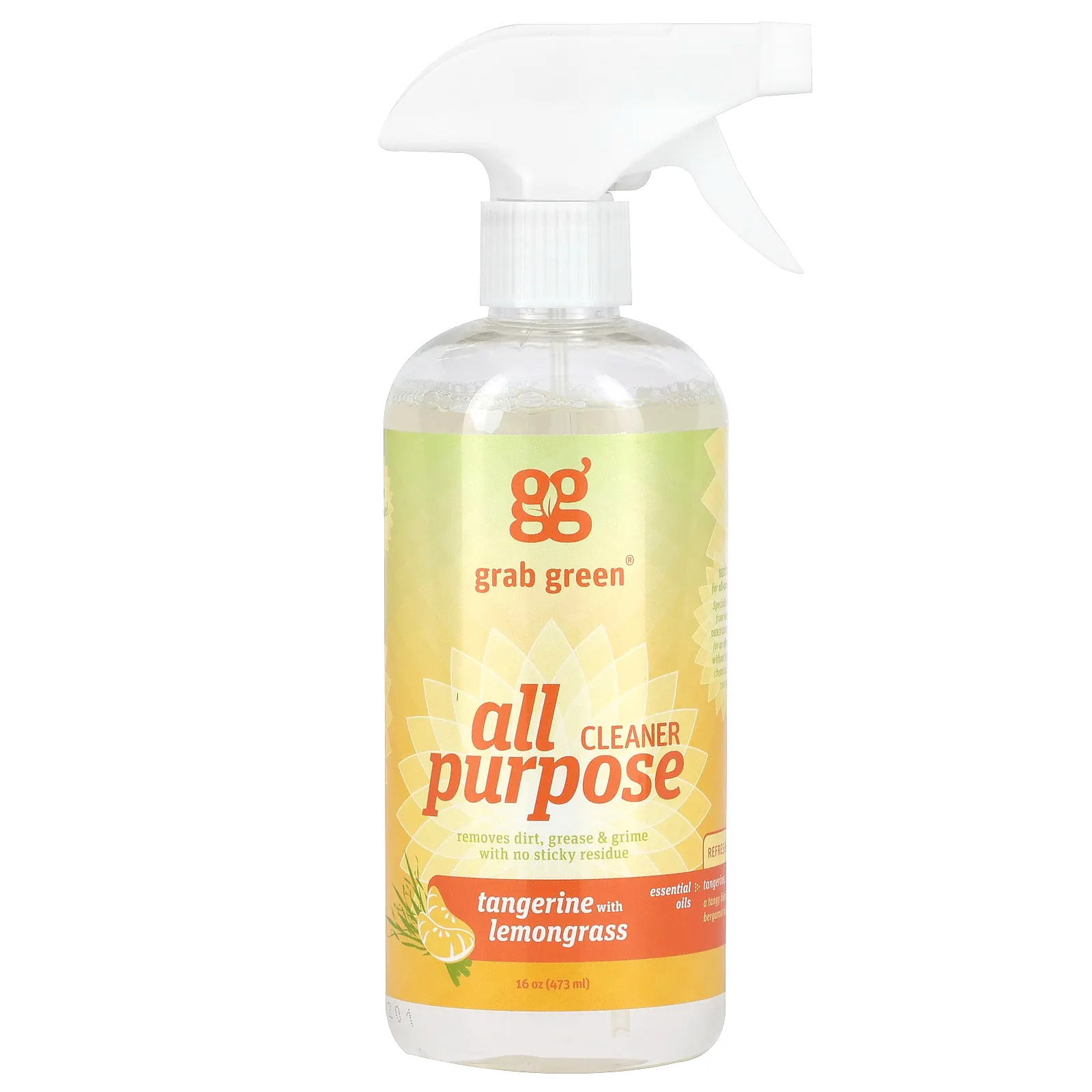 Grab Green, универсальное очищающее средство, мандарин и лемонграсс, 473 мл (16 унций)