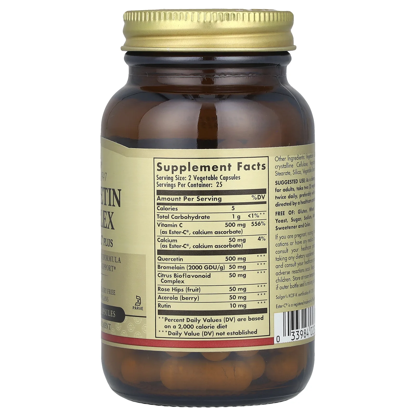 Solgar, Комплекс кверцетина с Ester-C Plus, 50 растительных капсул