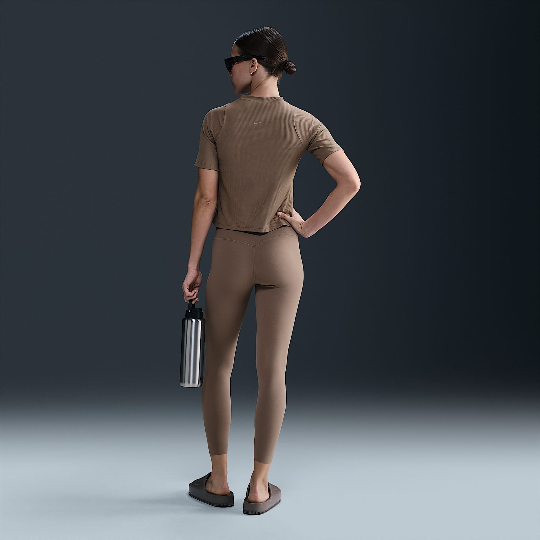 Nike Zenvy Rib Women's Dri-FIT Short-Sleeve Top