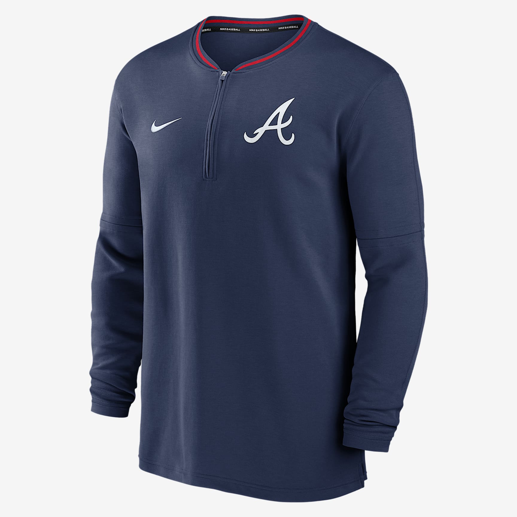 Atlanta Braves Authentic Collection Men's Nike Dri-FIT MLB 1/2-Zip Long-Sleeve Top