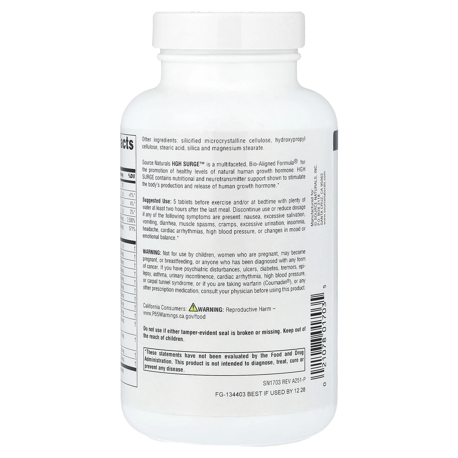 Source Naturals, HGH Surge™, 100 таблеток