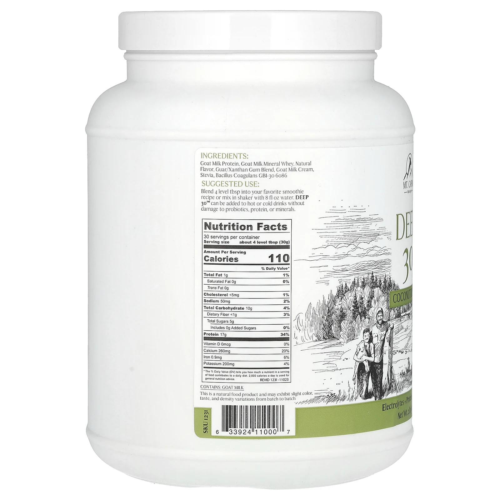 Mt. Capra, Deep 30, Coconut Dream, 907 г (2 фунта)