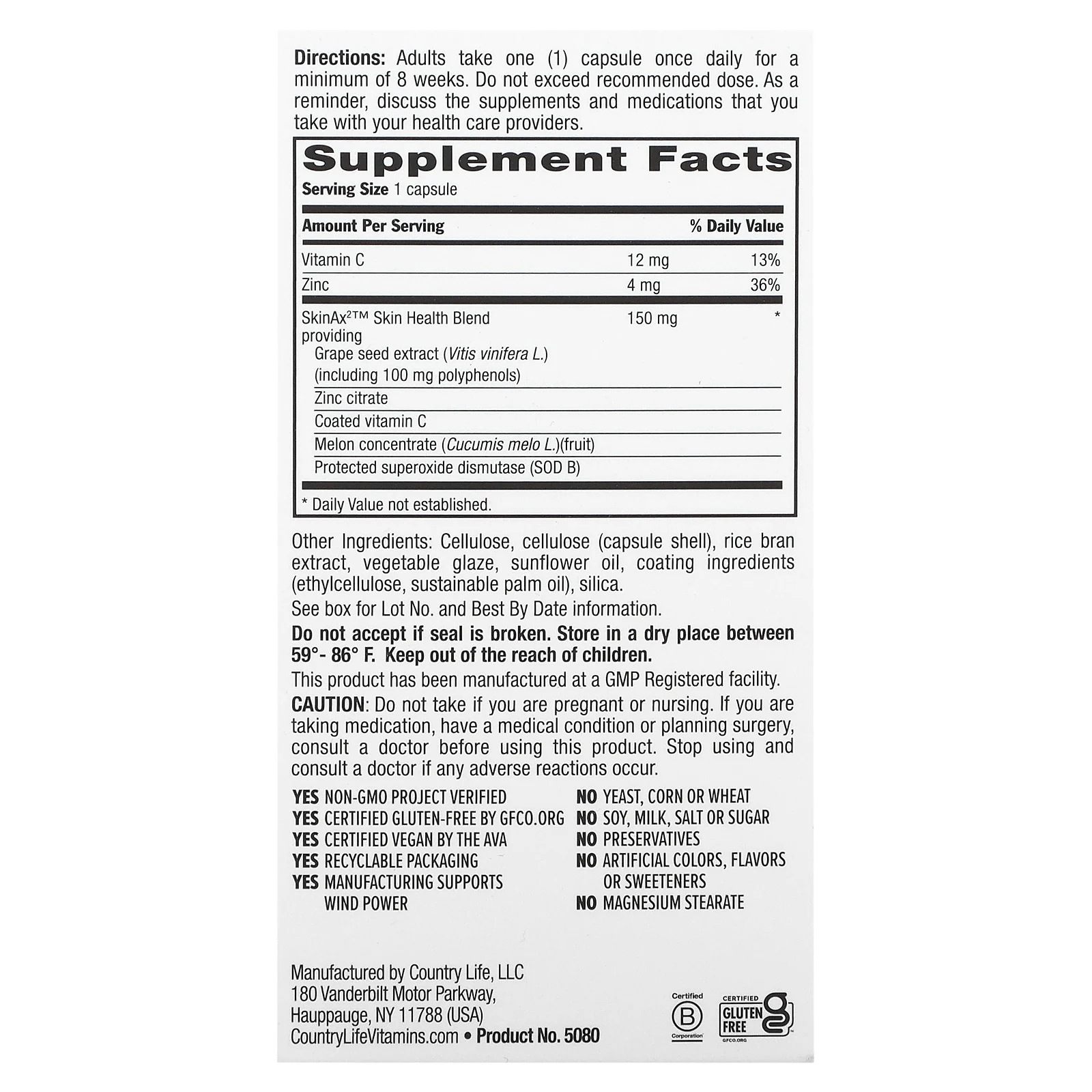 Country Life, Maxi-Skin Rescue, 30 капсул