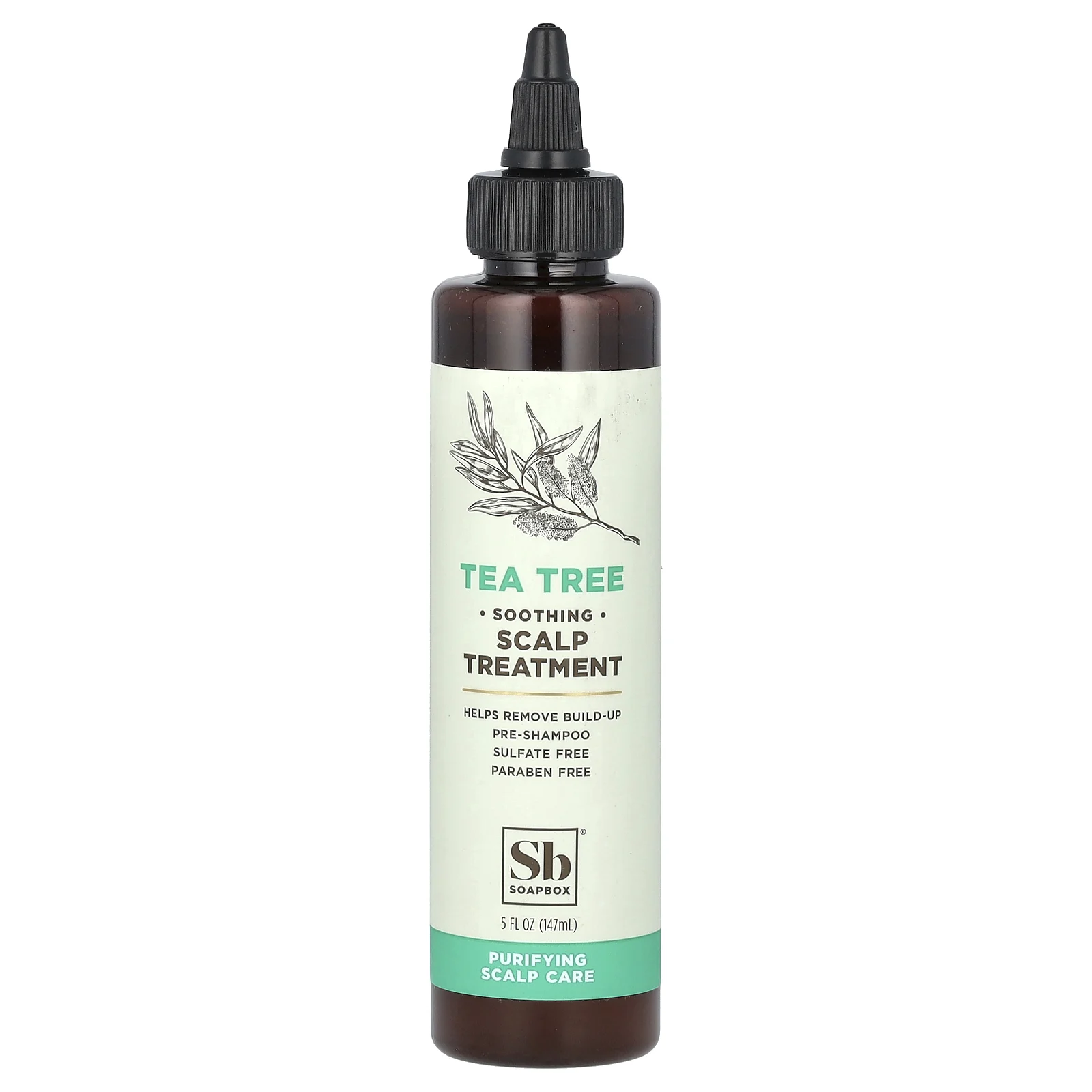 Soapbox, Успокаивающее средство для кожи головы, Чайное дерево, 5 жидких унций (147 мл)