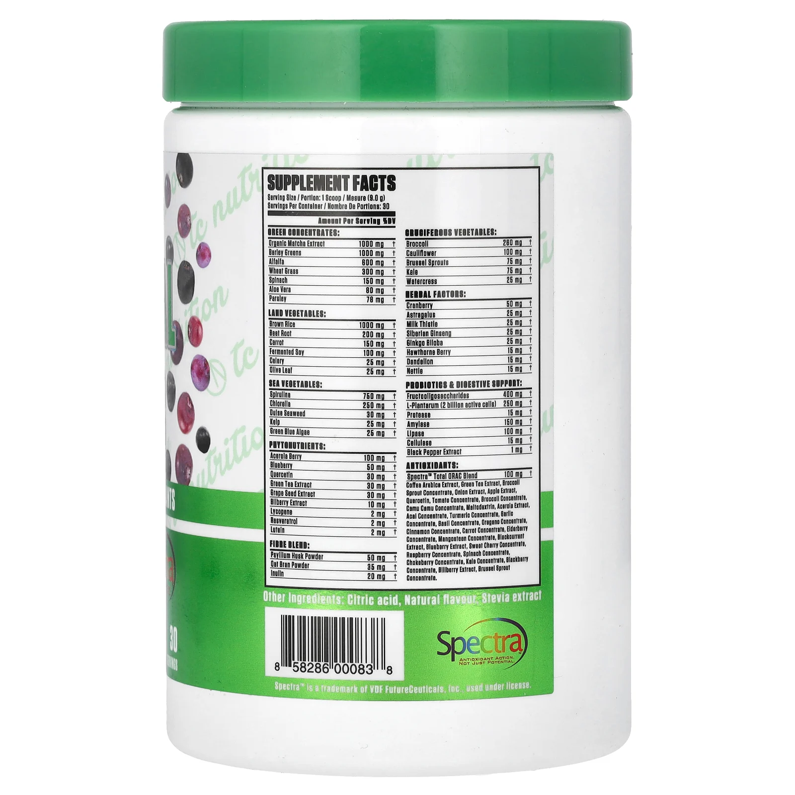 TC Nutrition, Essential Series, незаменимая зелень, ягоды ленивый, 271 г (9,56 унции)