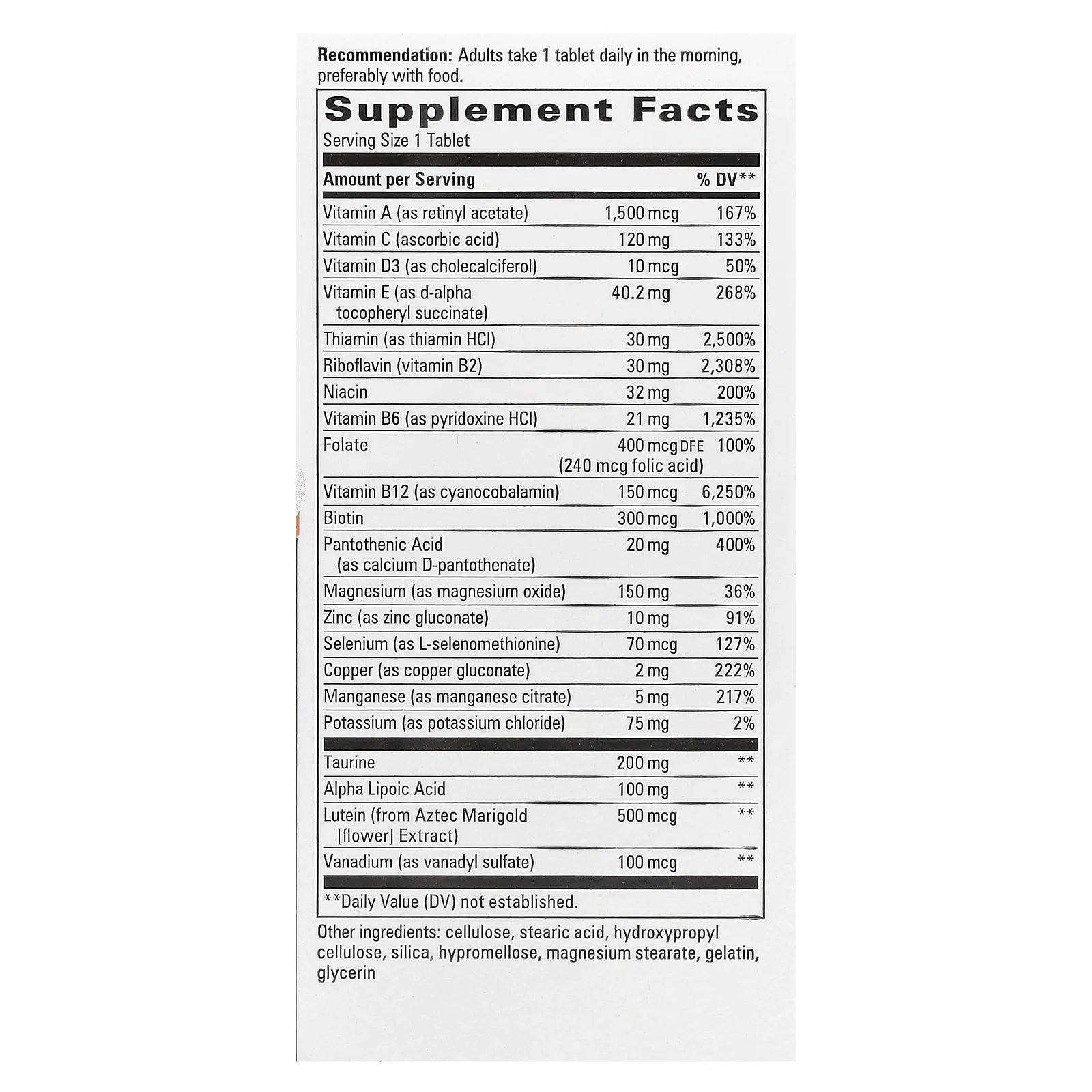 Nature's Way, Alpha Betic, мультивитамины, 30 таблеток