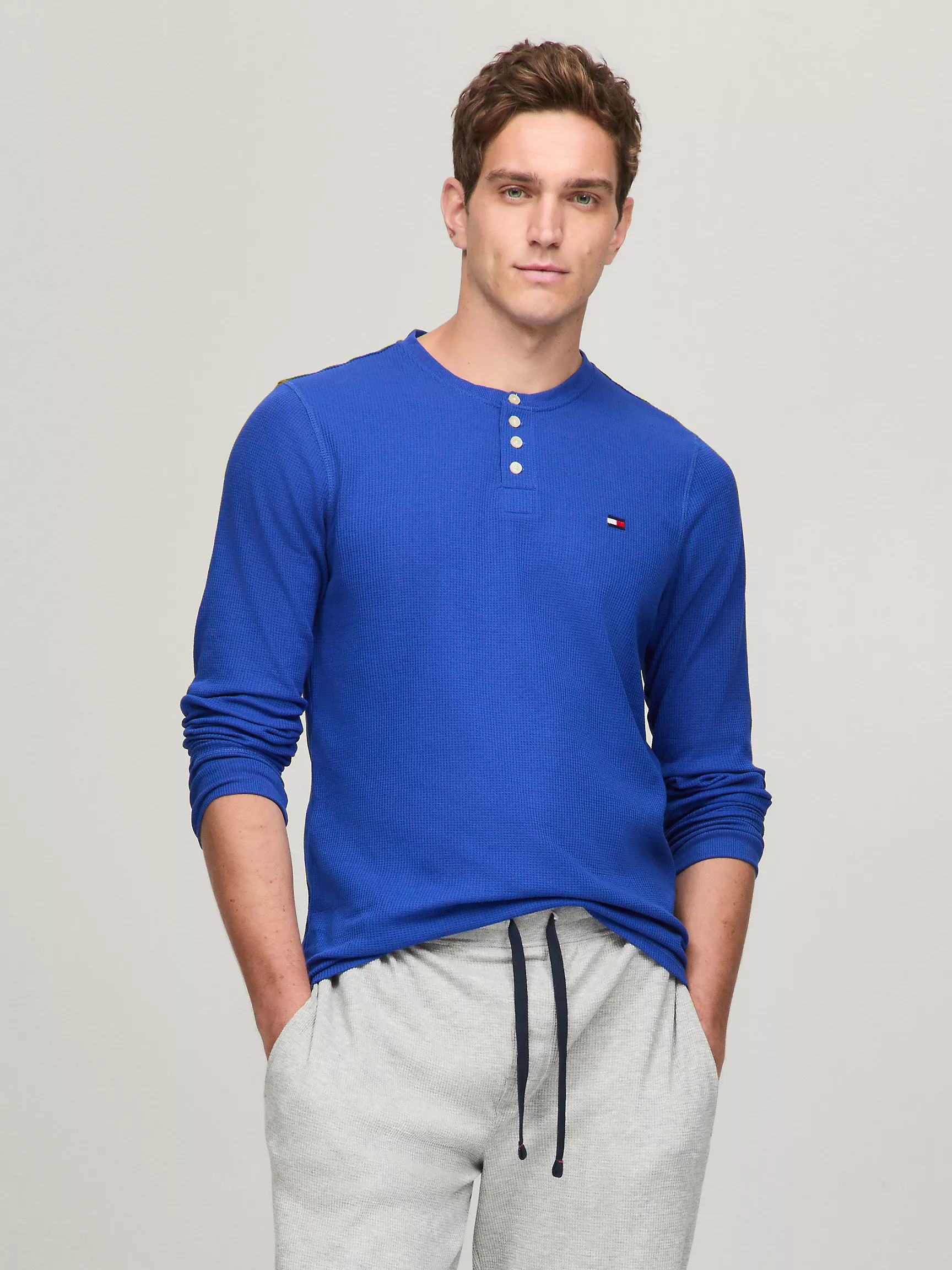 Мужской топ Tommy Hilfiger, Термокофта Henley для сна