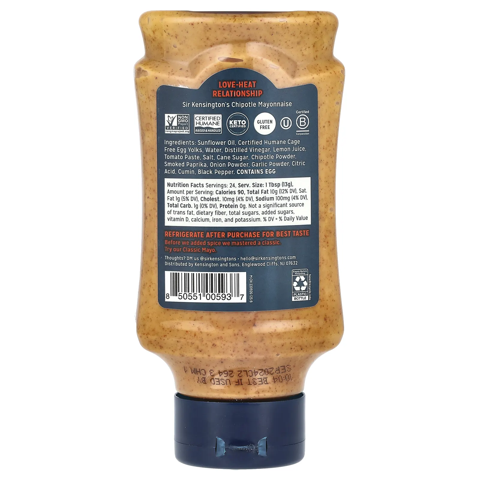 Sir Kensington's, Майонез Chipotle, 354 мл (12 жидк. Унций)