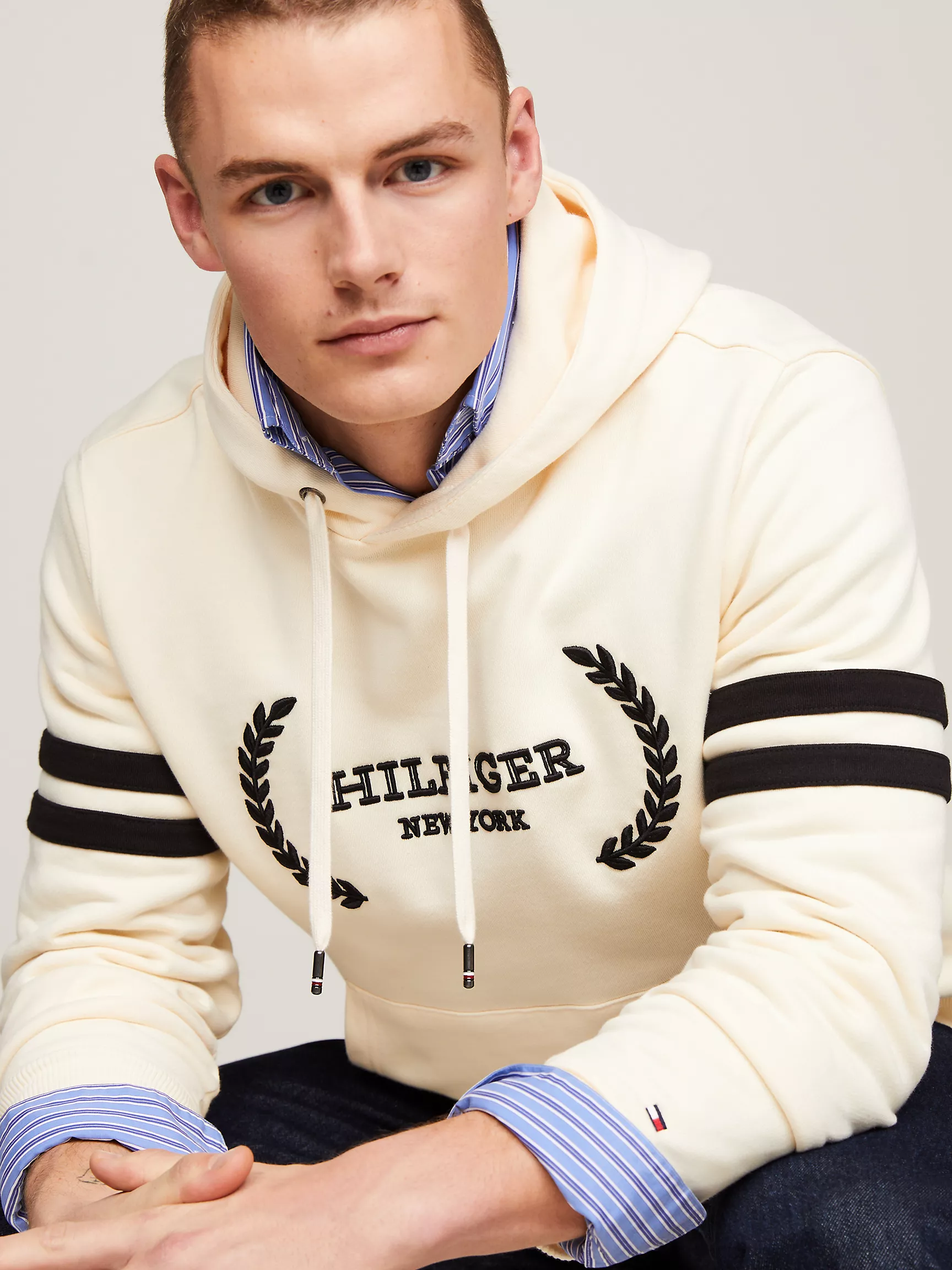 Мужское худи Tommy Hilfiger, Худи с вышитым логотипом Hilfiger Laurel