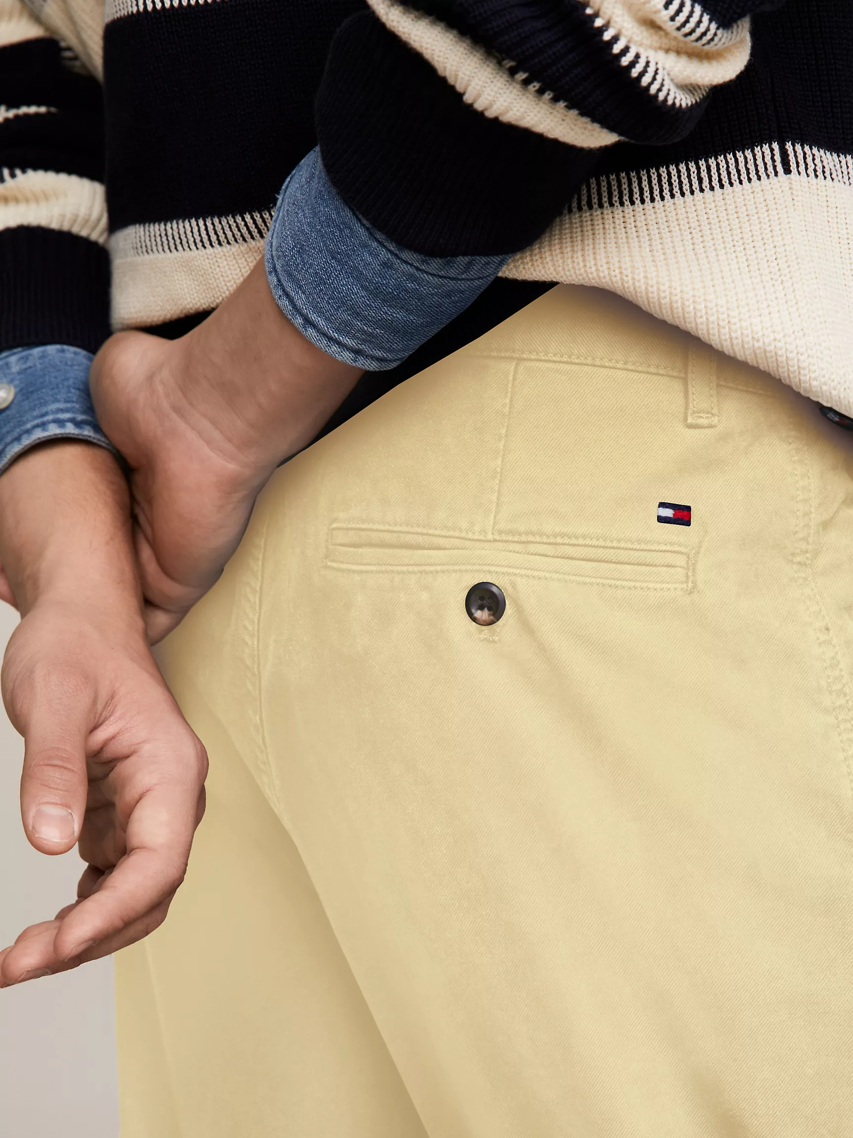 Мужские брюки Tommy Hilfiger, Зауженные окрашенные брюки чинос