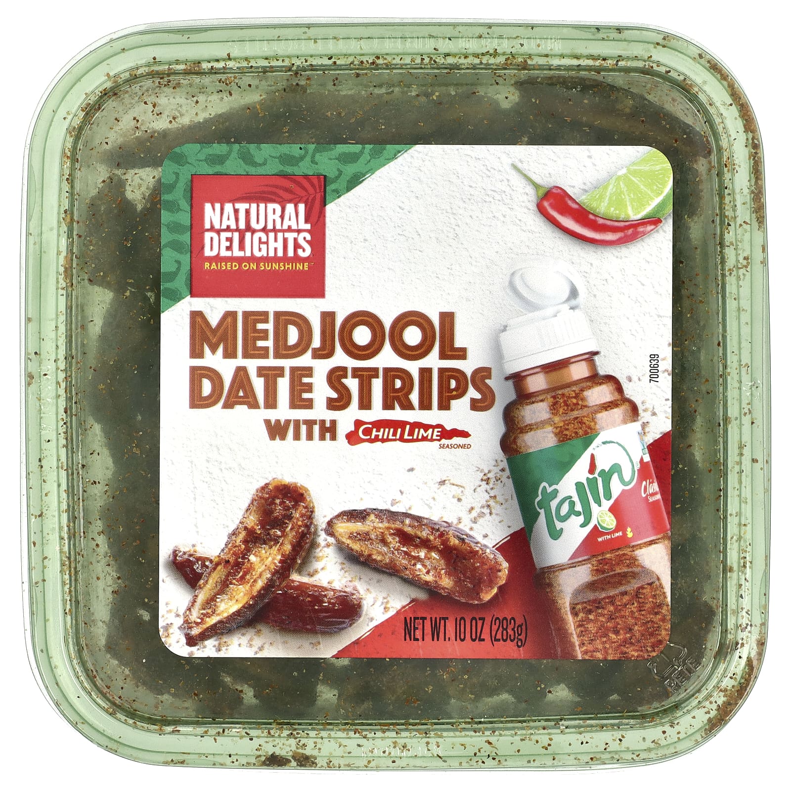 Natural Delights, Полоски для финика Medjool с лаймом и чили Tajin®, 283 г (10 унций)