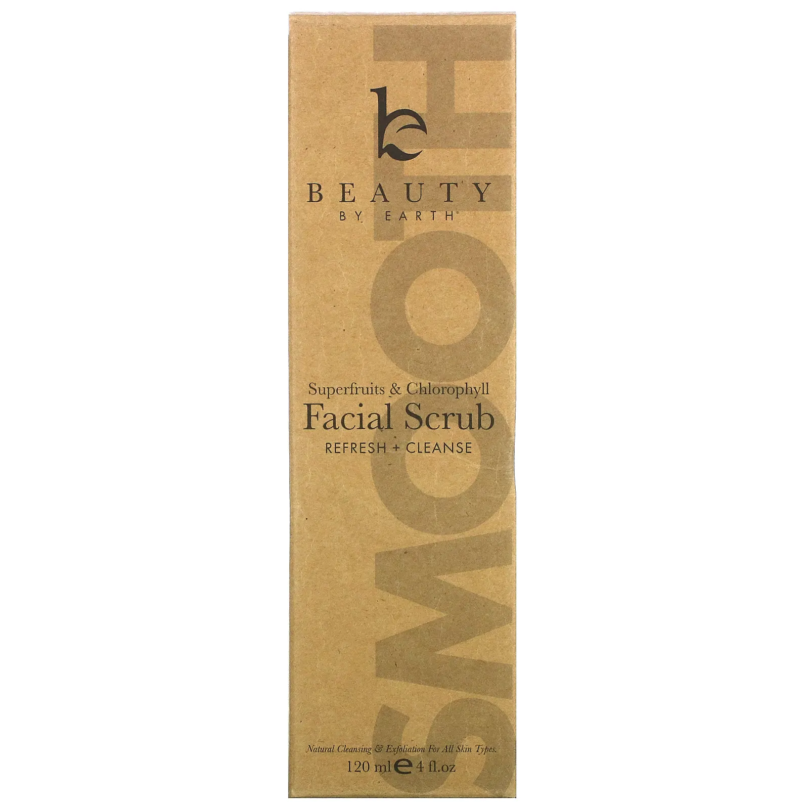Beauty By Earth, отшелушивающий и очищающий скраб для лица для микродермабразии, суперфрукты и календула, 120 мл (4 жидк. унции)