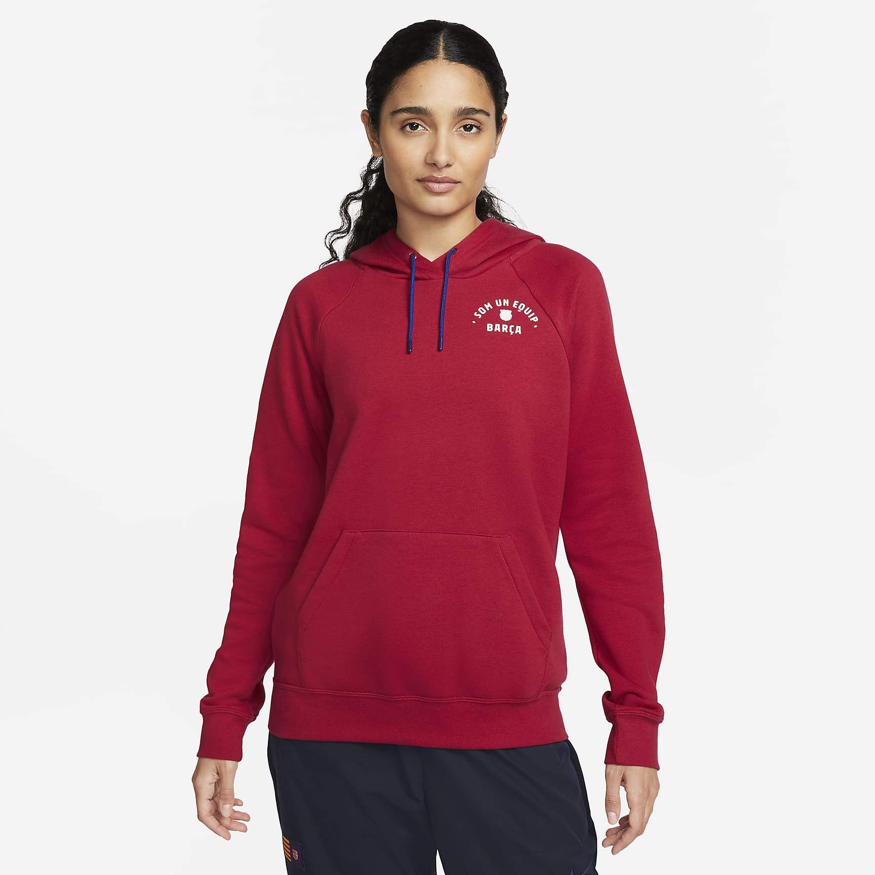 FC Barcelona Essential Women's Nike Fleece Pullover Hoodie
