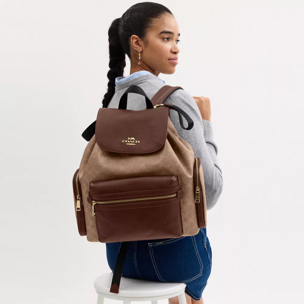 Рюкзак COACH Baby Backpack In Signature Canvas