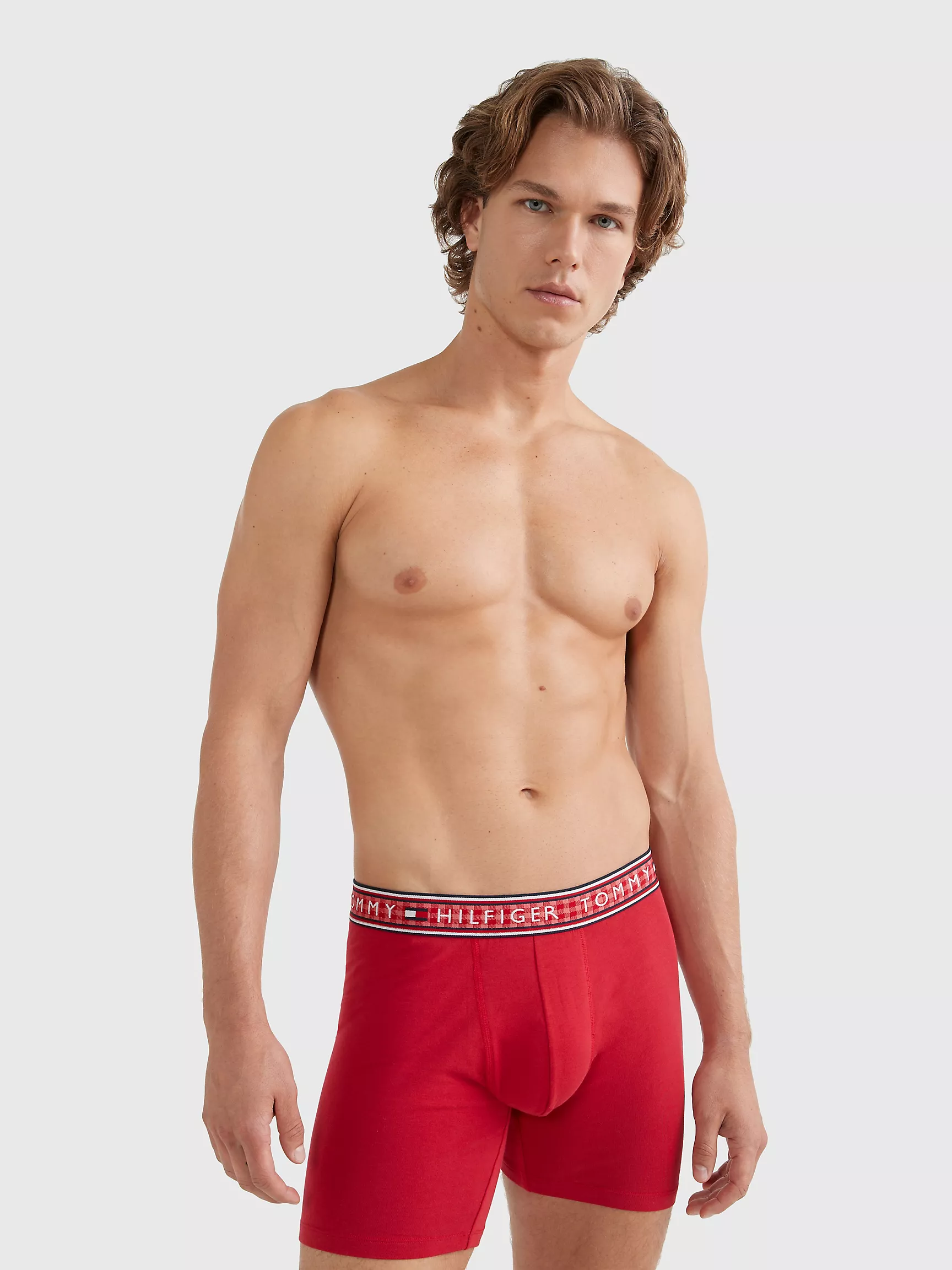 Мужское нижнее белье Tommy Hilfiger, Хлопковые эластичные боксеры-брифы (набор 3 шт.)