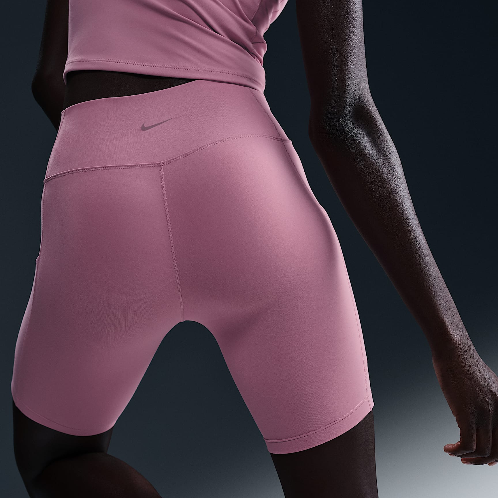 Nike One Women's High-Waisted 8" Biker Shorts with Pockets