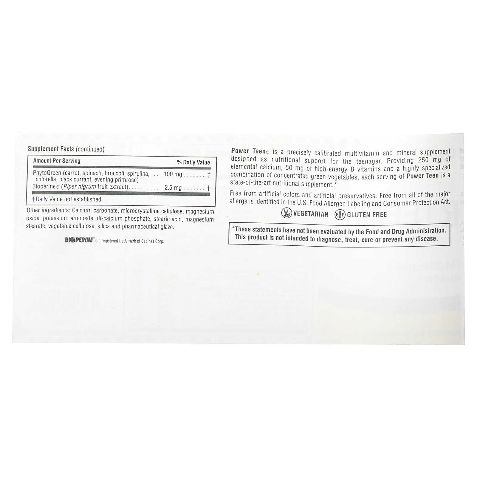 NaturesPlus, Source of Life, Power Teen, питательная добавка для подростков, 90 таблеток