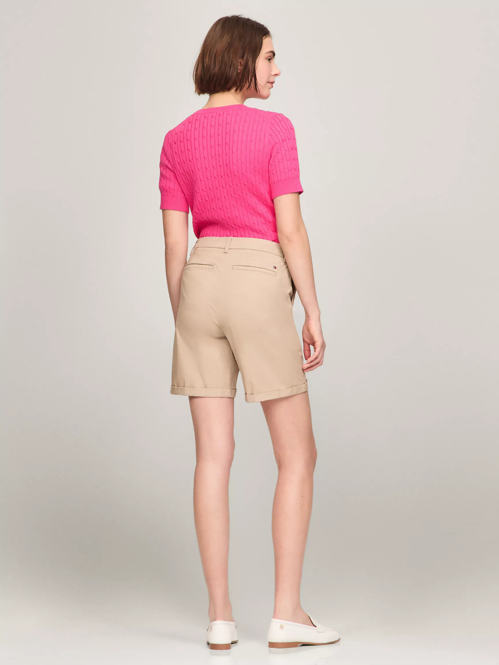 Женские шорты Tommy Hilfiger, Эластичные хлопковые чиносы-шорты (7 дюймов)
