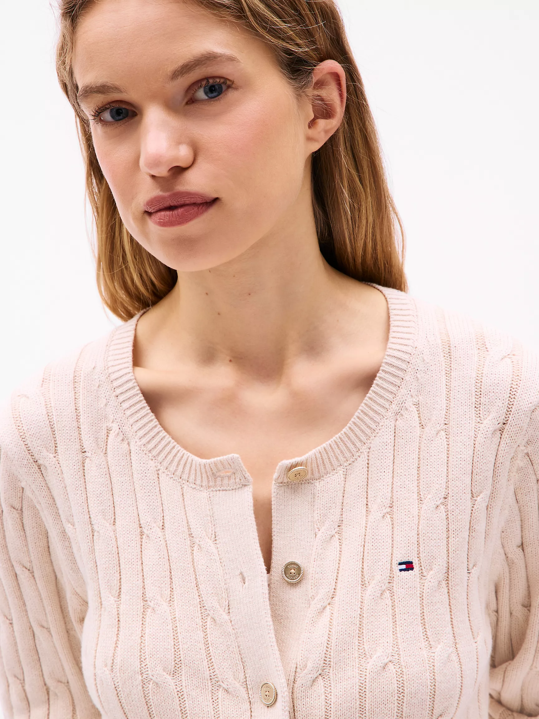 Женский свитер Tommy Hilfiger, Кардиган с узором "косы"