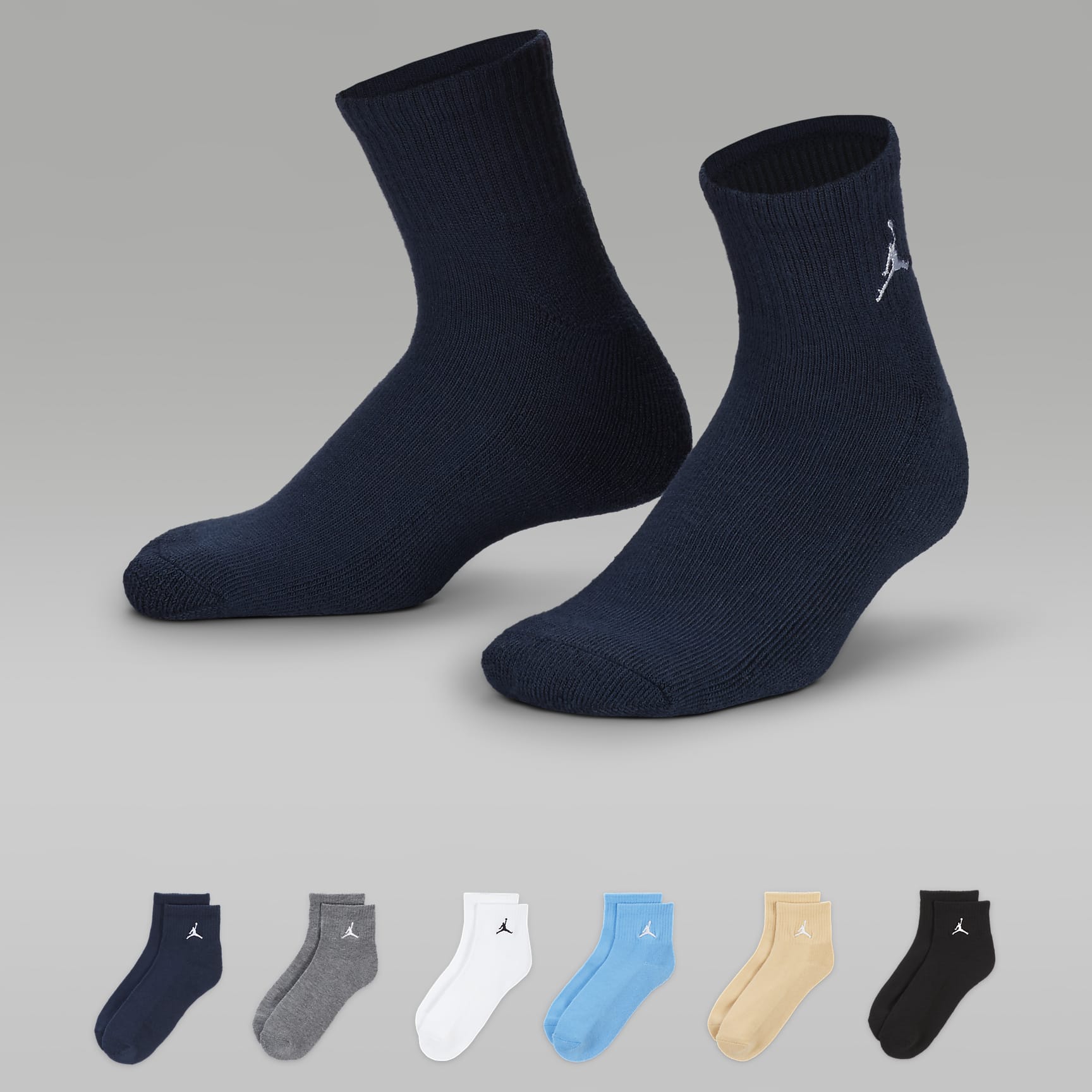 Jordan Everyday Essentials Big Kids' Ankle Socks (6 Pairs)
