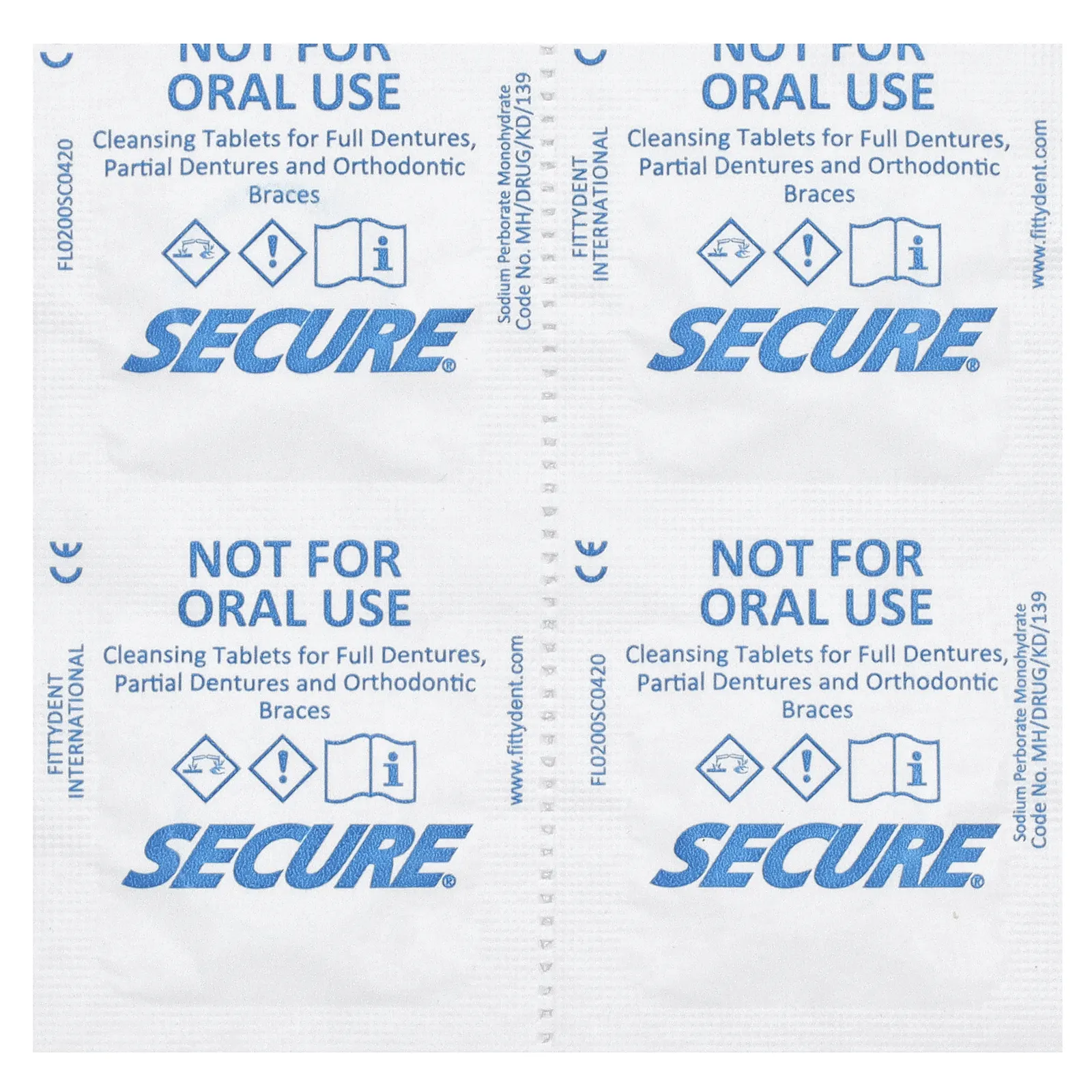 Secure Denture, Очищающие таблетки, 32 таблетки