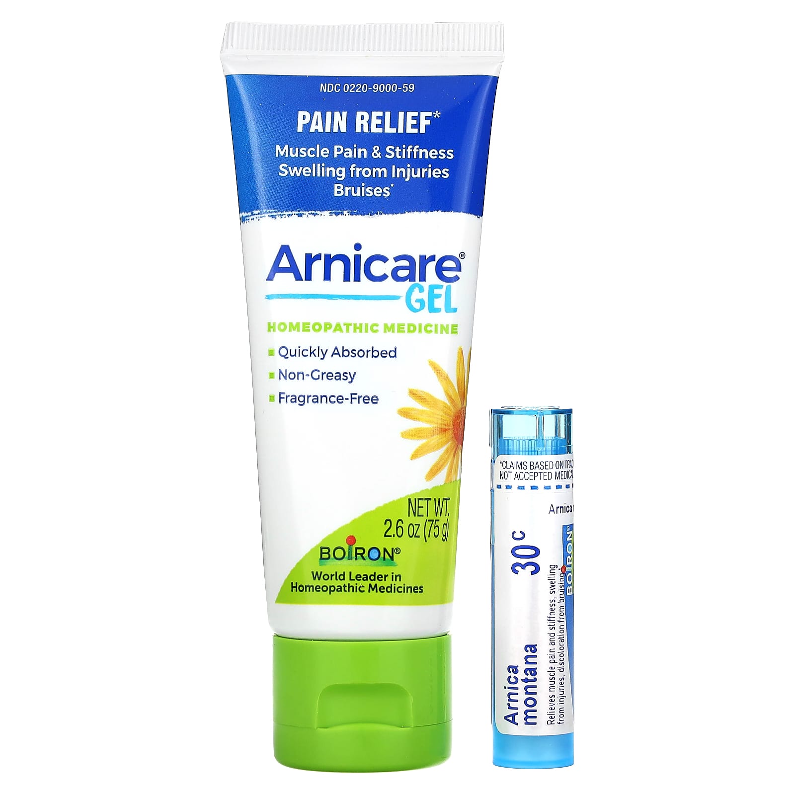 Boiron, Набор с гелем и оральными таблетками с арникой, эффективная упаковка, 2 шт.
