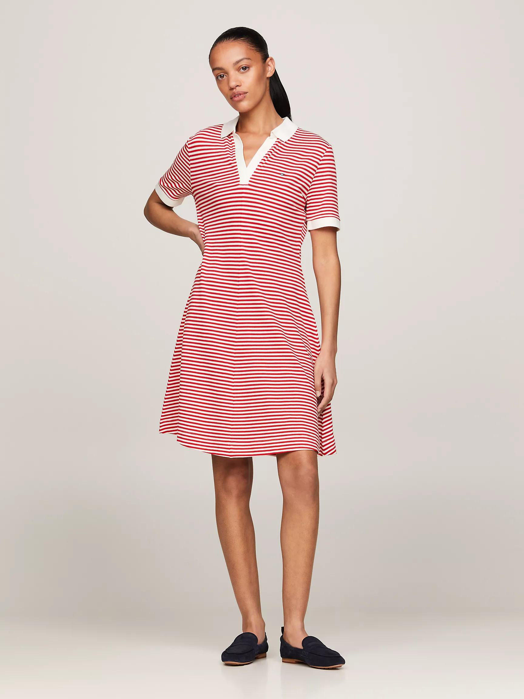 Женское платье Tommy Hilfiger, Полосатое поло-платье с открытым воротником