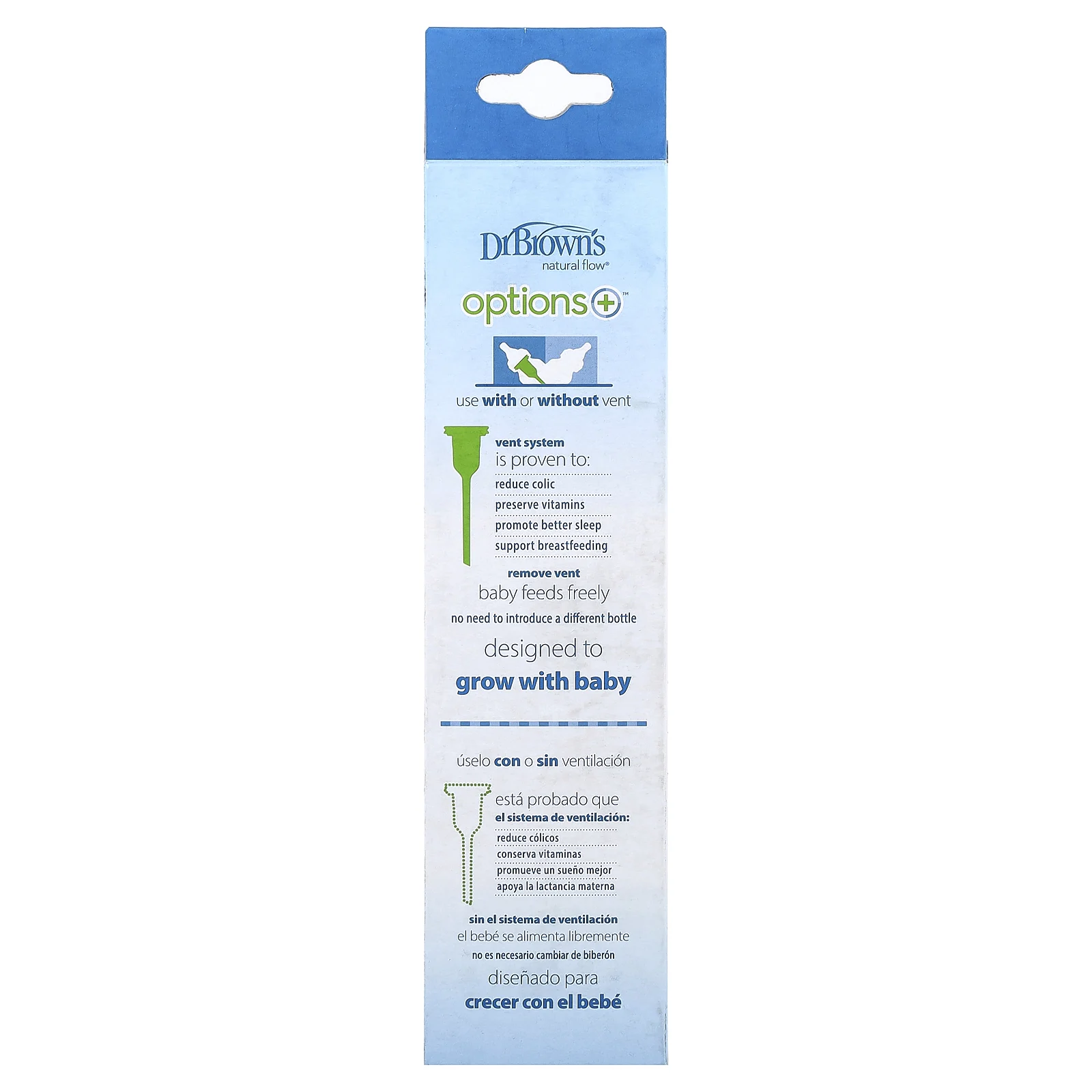 Dr. Brown's, Natural Flow®, Options+™, антиколиковая бутылочка и стартовый набор для детей от 6 месяцев, набор из 5 предметов