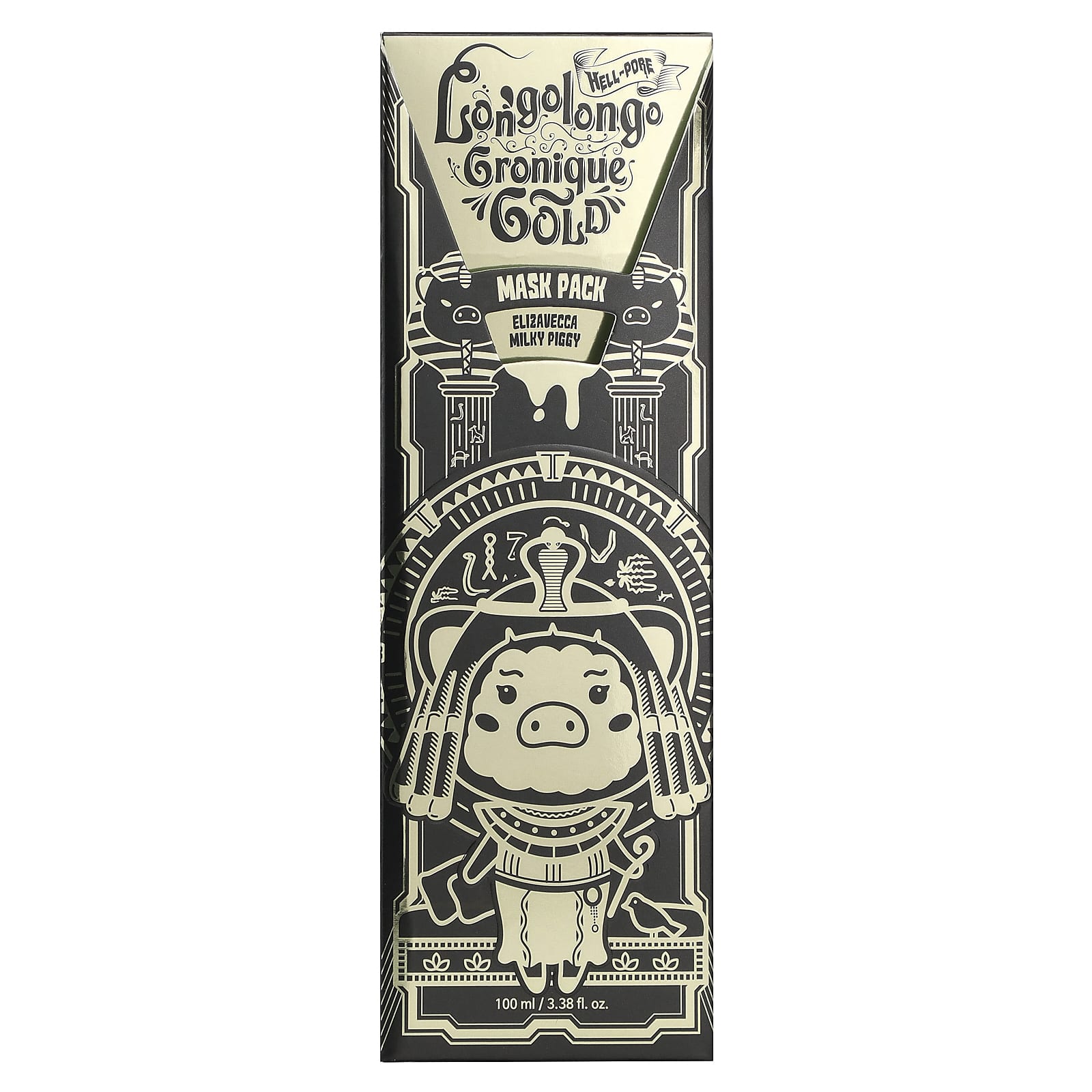 Elizavecca, Milky Piggy, Hell-Pore Longolongo Gronique Gold, маска для лица, 100 мл (3,38 жидк. унции)