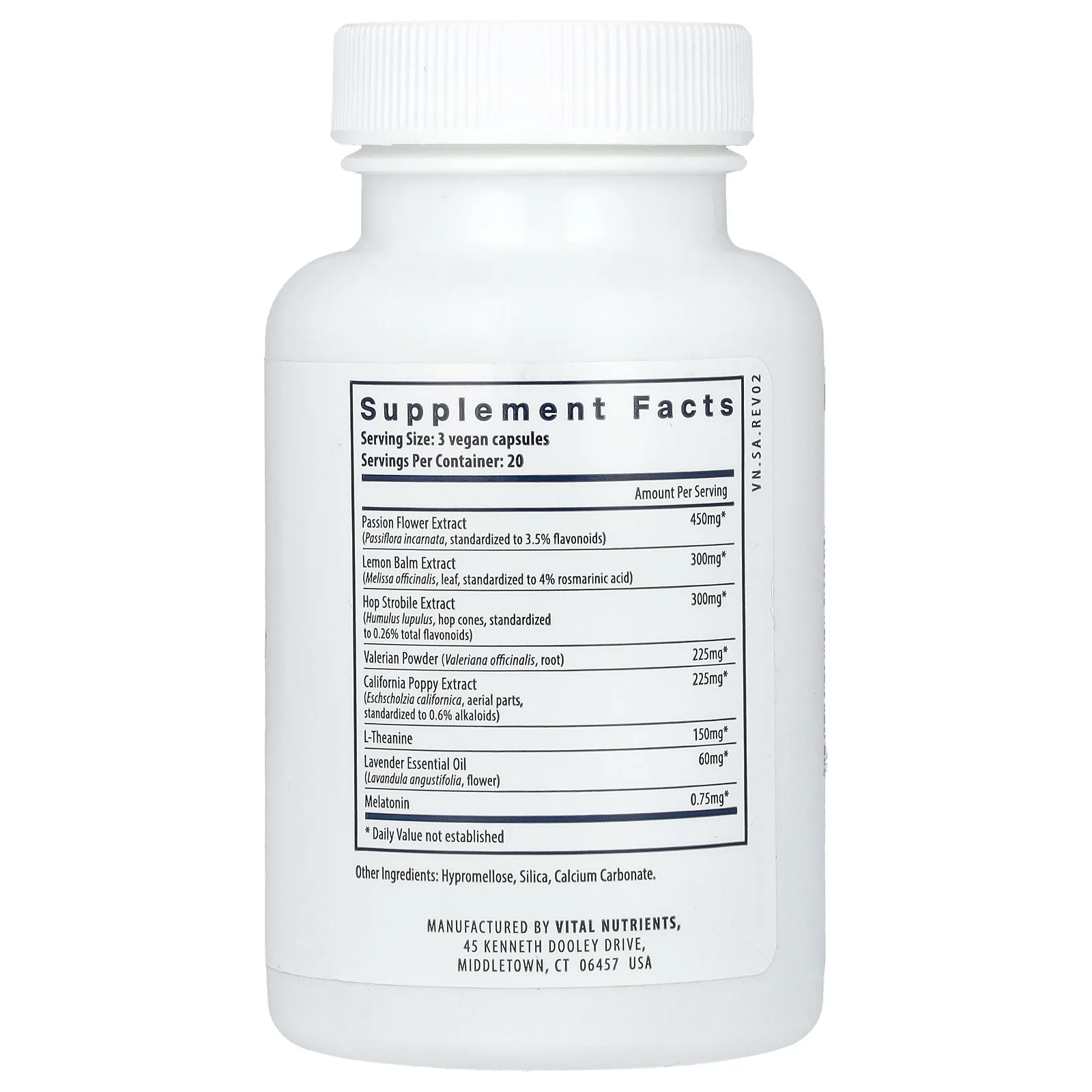 Vital Nutrients, средство для сна, 60 растительных капсул