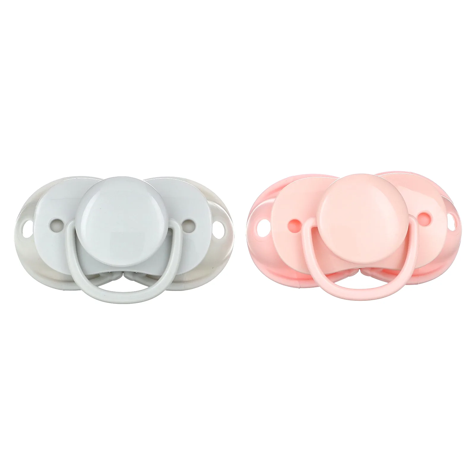 RaZbaby, Пустышка Keep-It-Kleen, для детей 0–36 мес, розовая и серая, 2 шт.