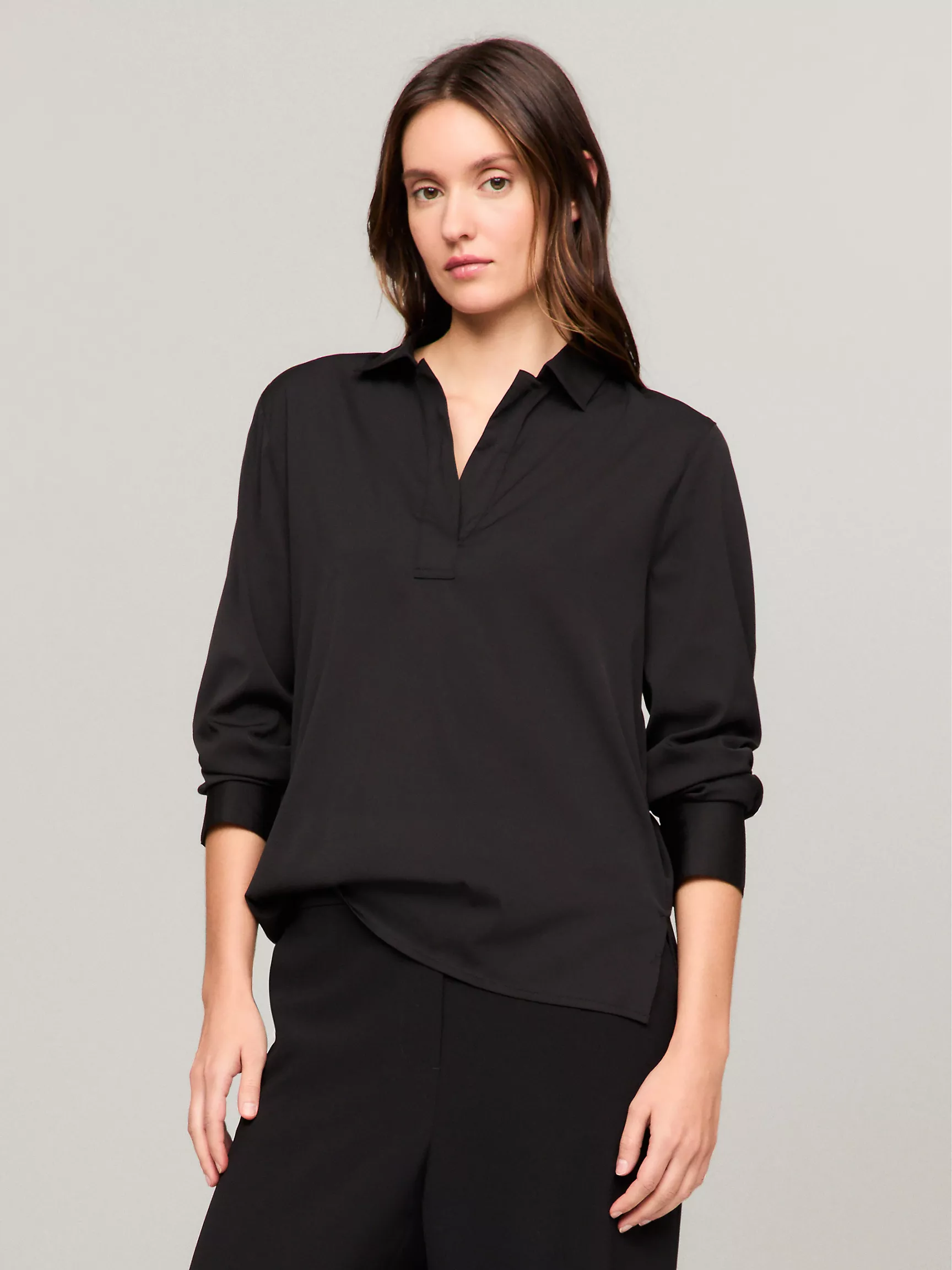 Женская рубашка Tommy Hilfiger, Эластичная свободная рубашка-пуловер