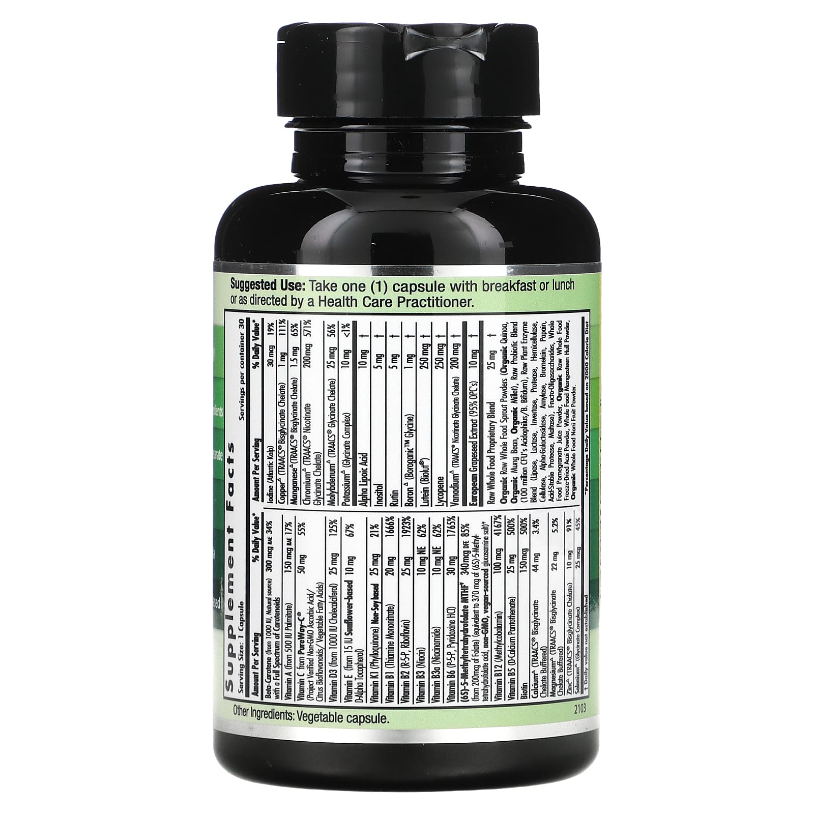 Emerald Laboratories, CoEnzymated Women's 1-Daily Multi, 30 растительных капсул