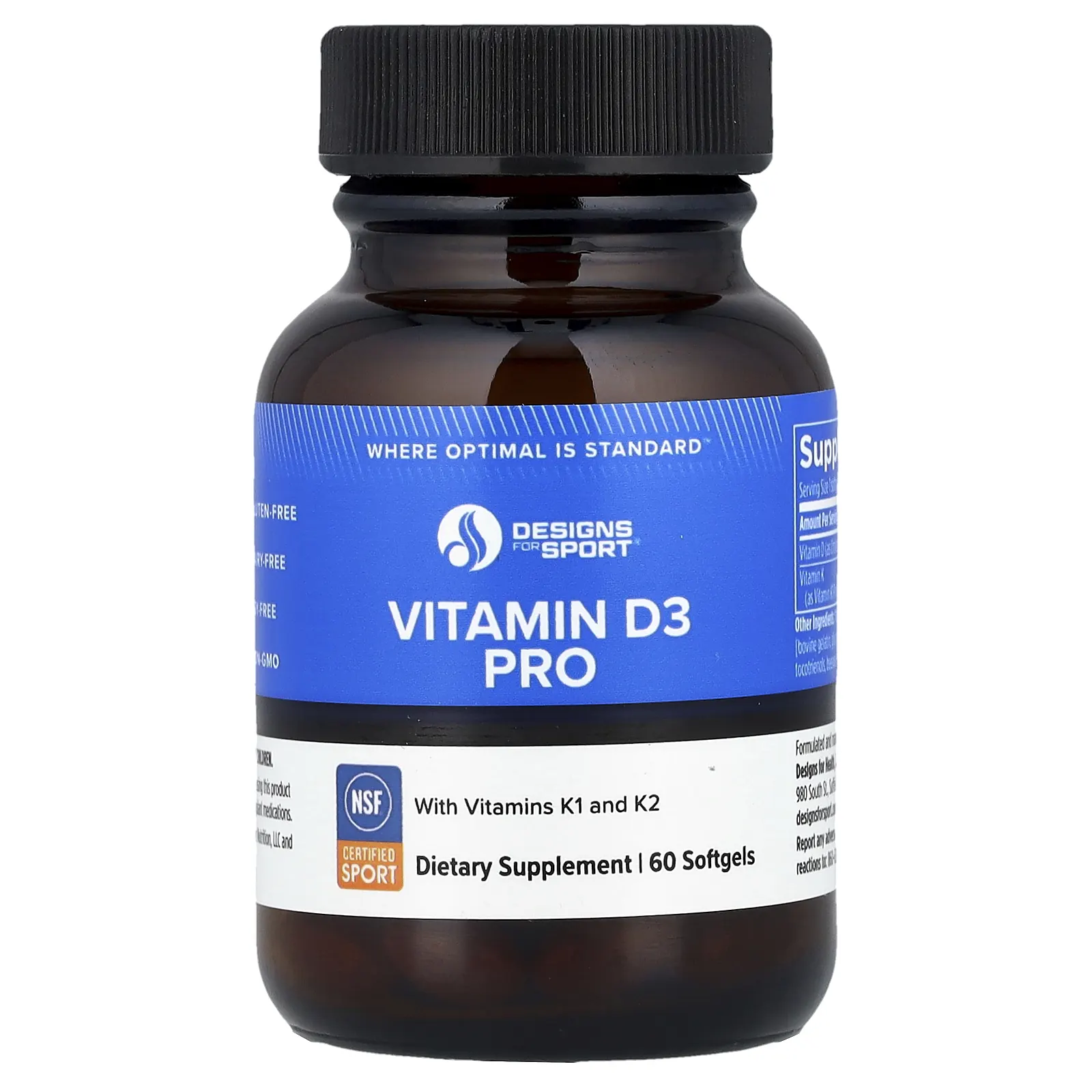 Designs For Health, Designs For Sport®, витамин D3 Pro, 60 мягких таблеток