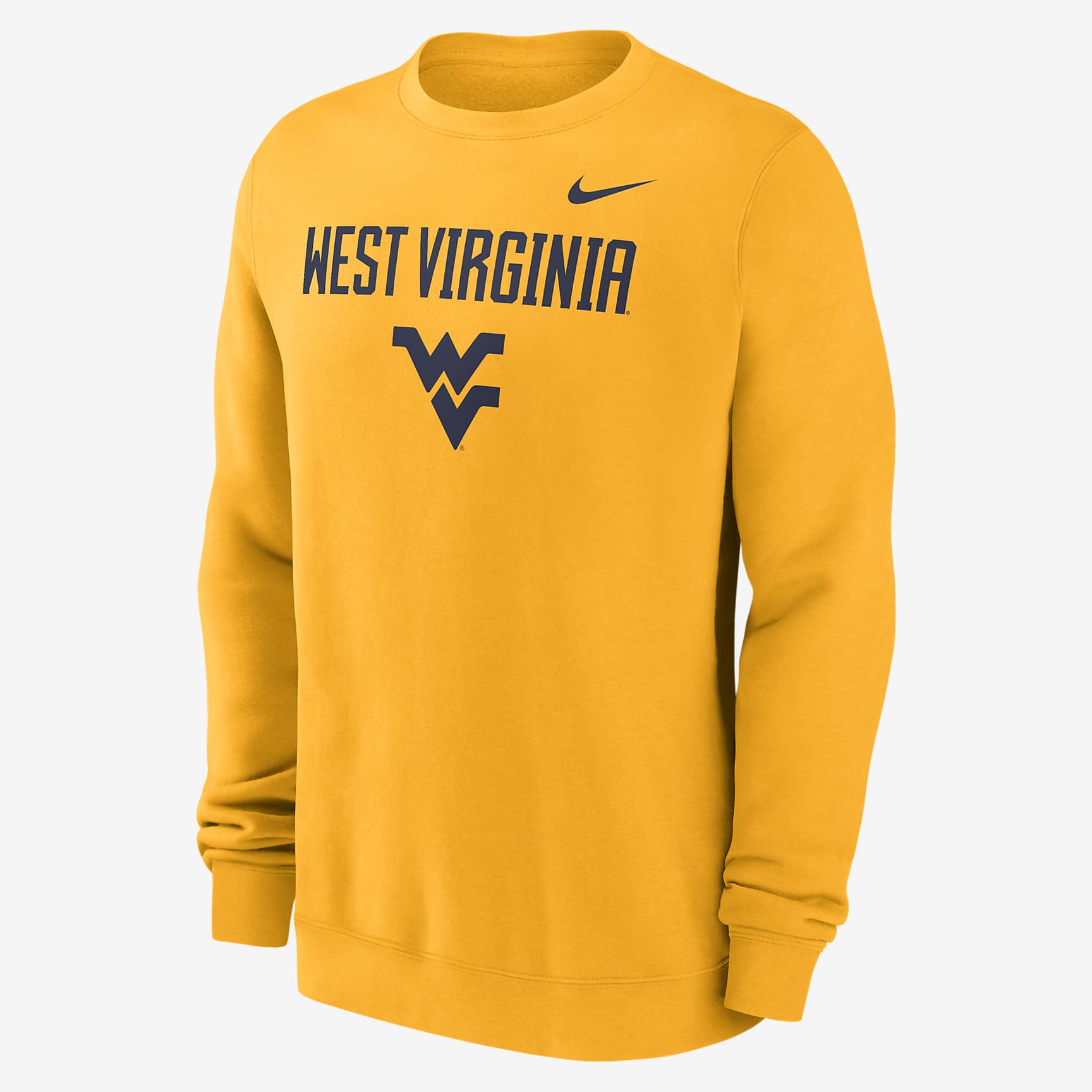 West Virginia Mountaineers Primetime Primary Stack Men's Nike College Pullover Crew