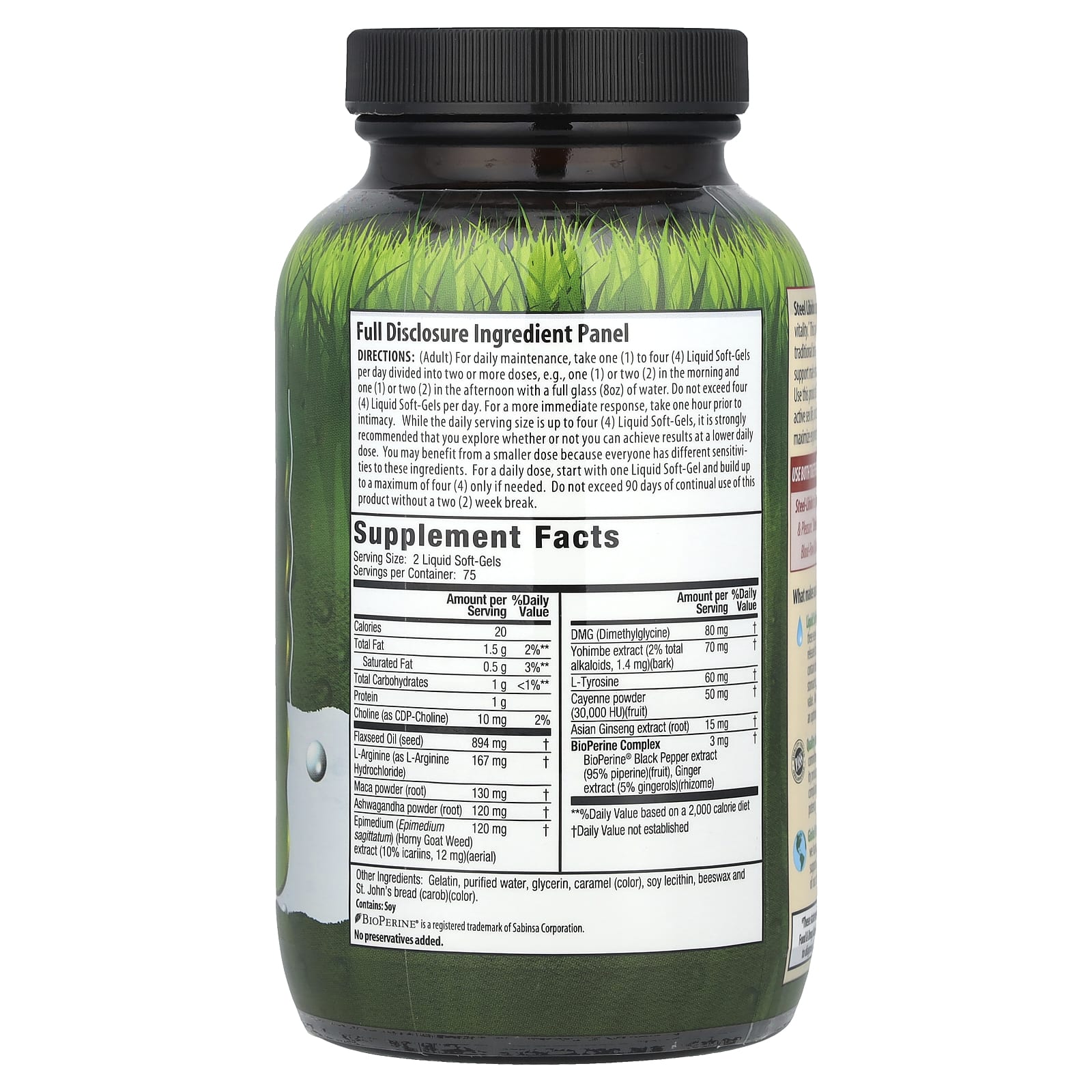 Irwin Naturals, Steel-Libido, 150 мягких желатиновых капсул с жидкостью